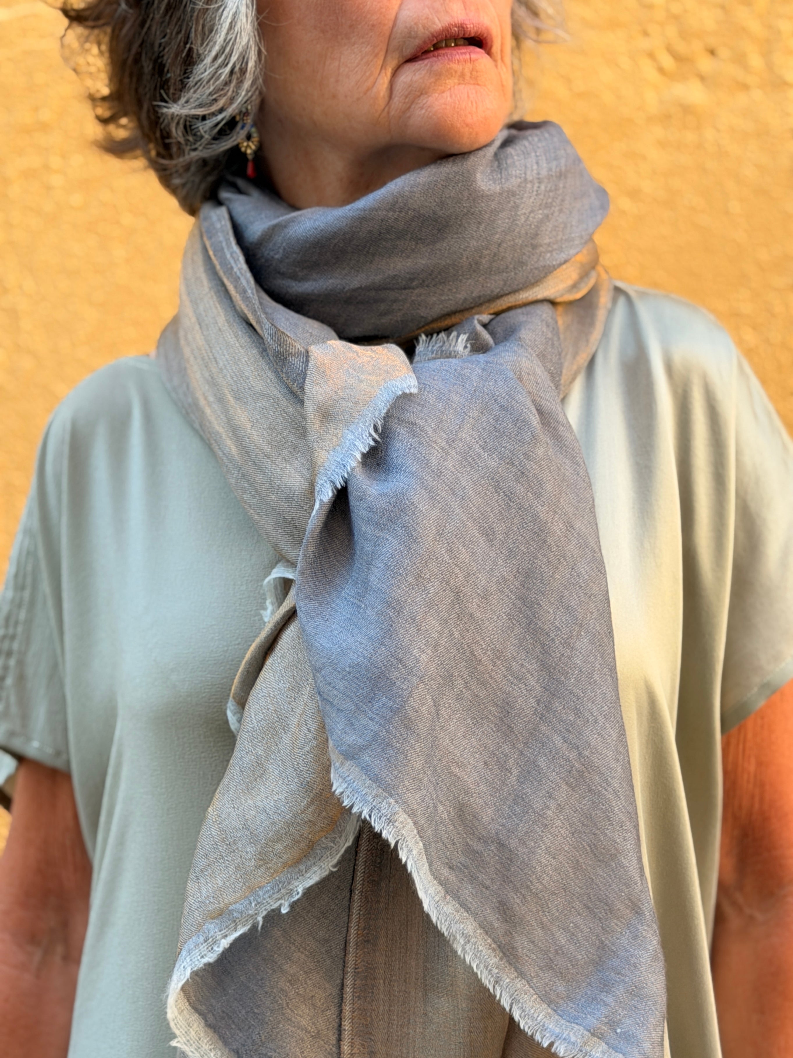 Cashmere pashmina with zari thread — silent luxury and airy drape