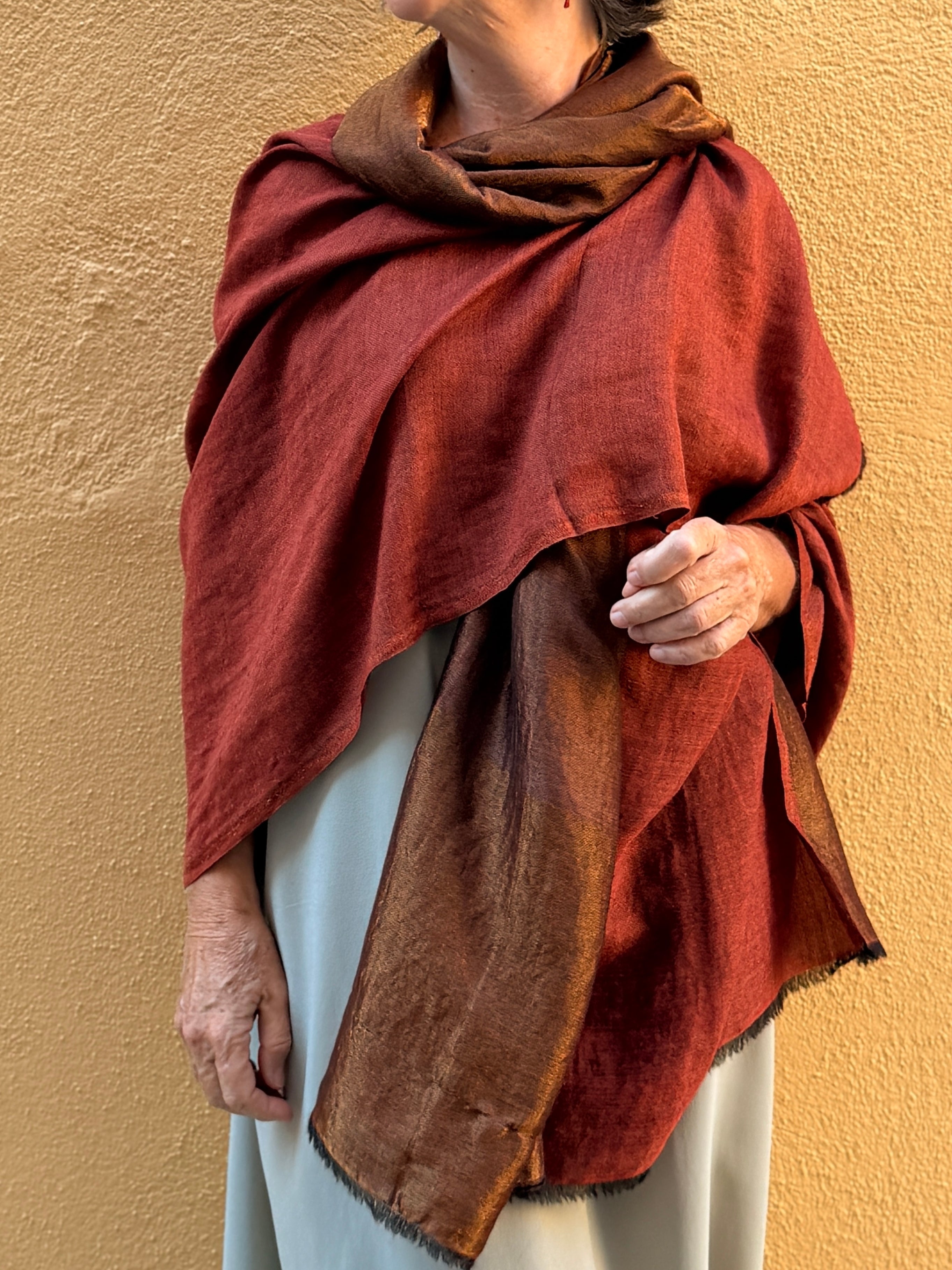 Cashmere pashmina with zari thread — silent luxury and airy drape