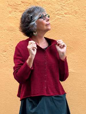 Knit jacket — linen and cotton