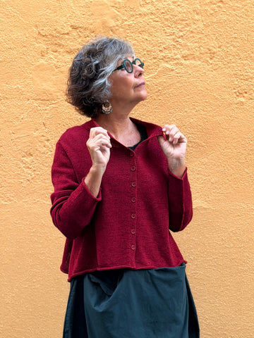 Jaqueta de punt — lli i cotó