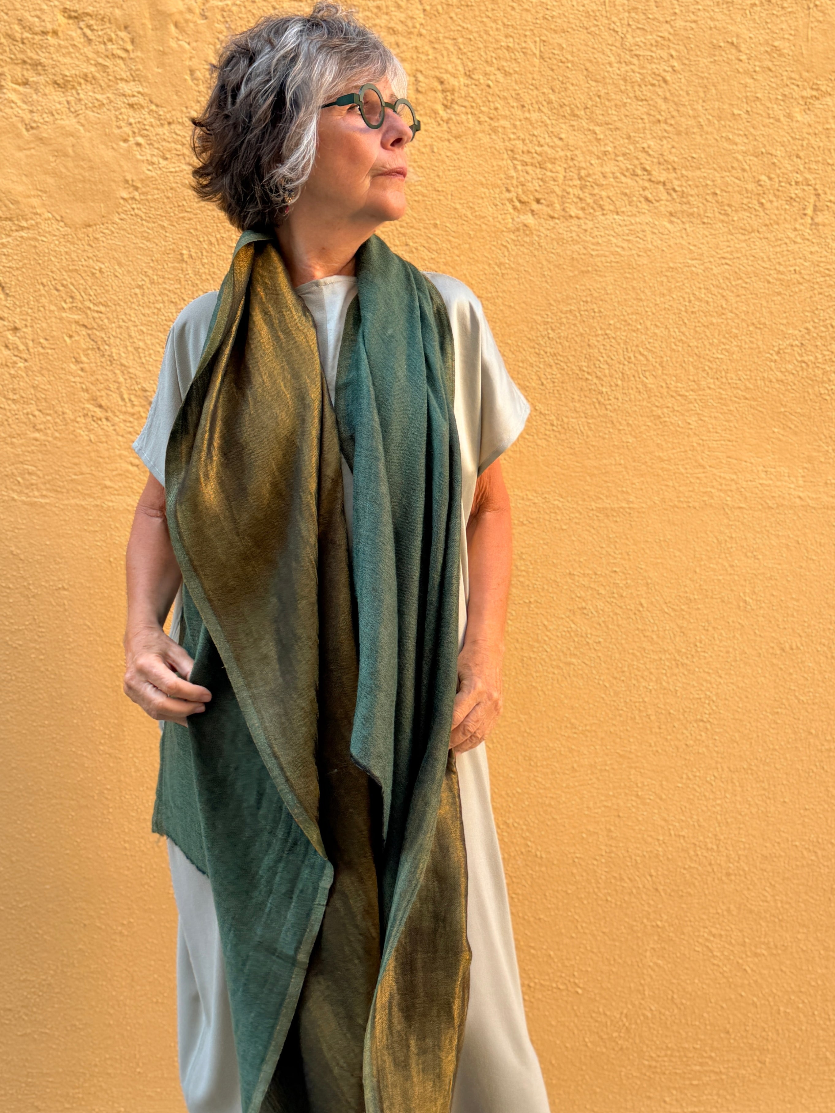 Cashmere pashmina with zari thread — silent luxury and airy drape