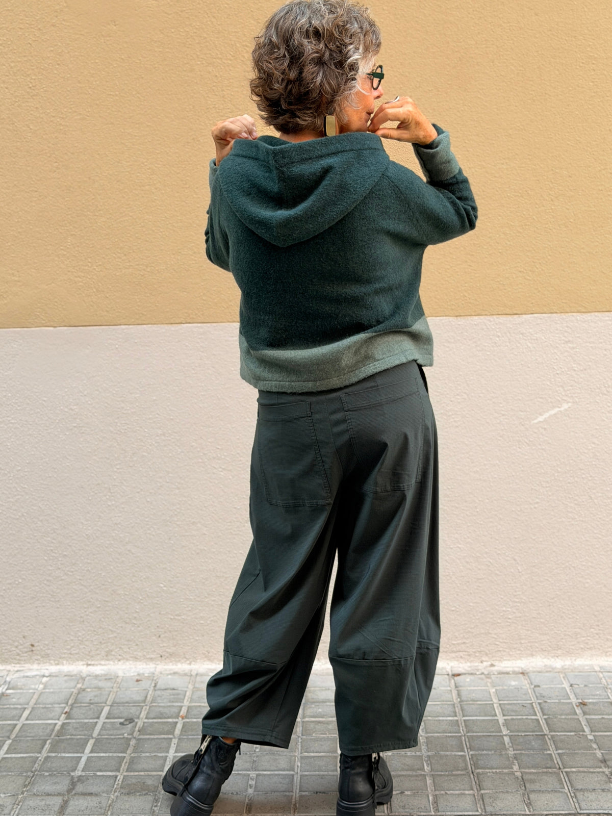 Hooded jumper — wool and alpaca knit