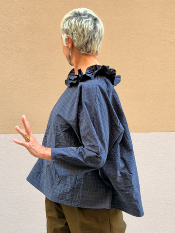 Camisa de quadres — coll de volants