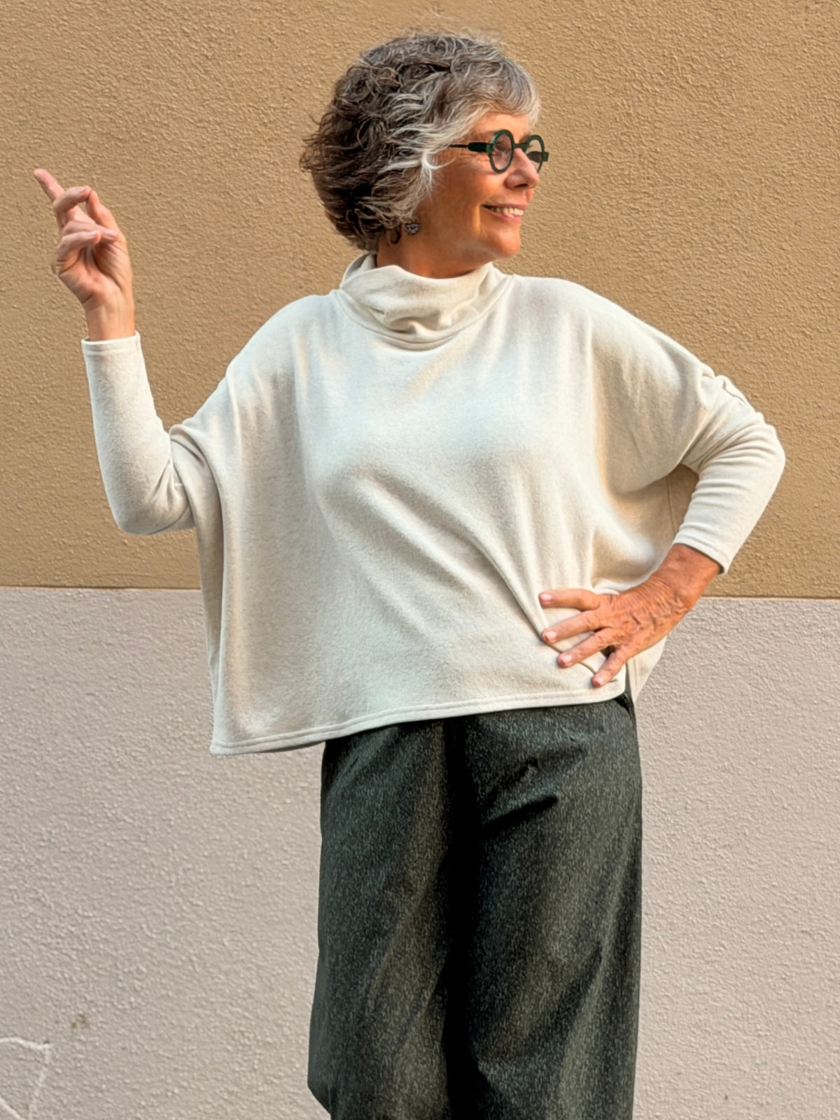 Jersei de coll alt — patró oversize