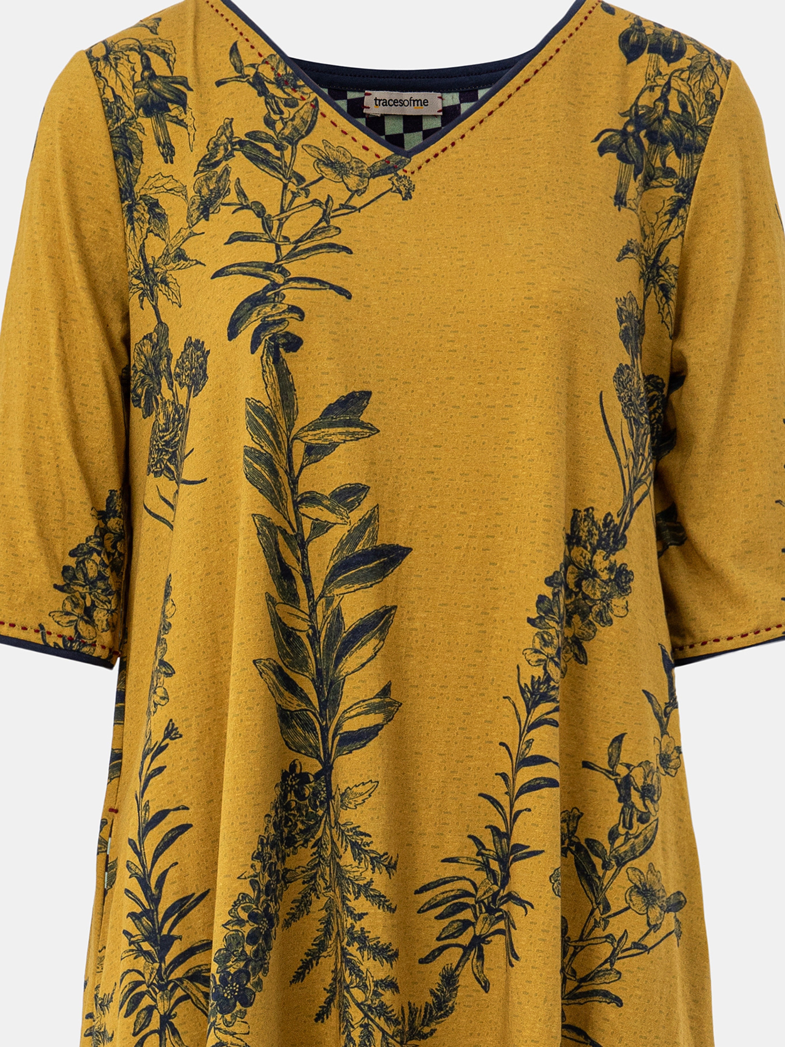 Vestido Durga — Jersey de algodón con estampado floral exclusivo | Amber