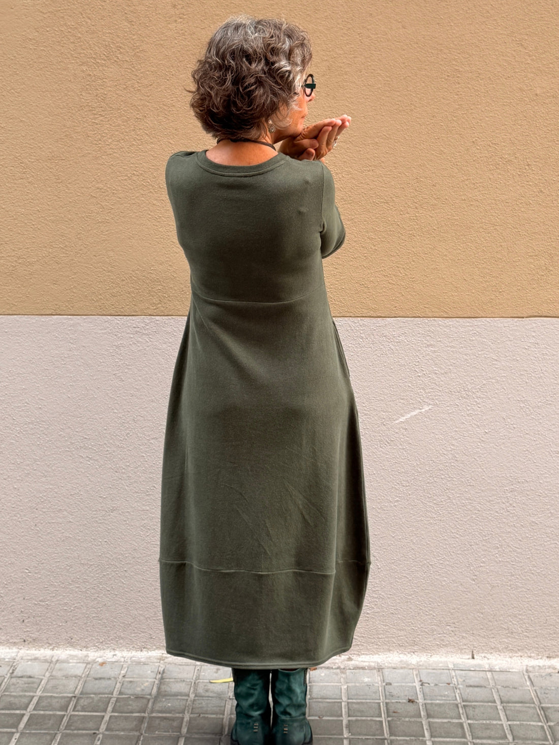 Vestit de punt — silueta cocoon