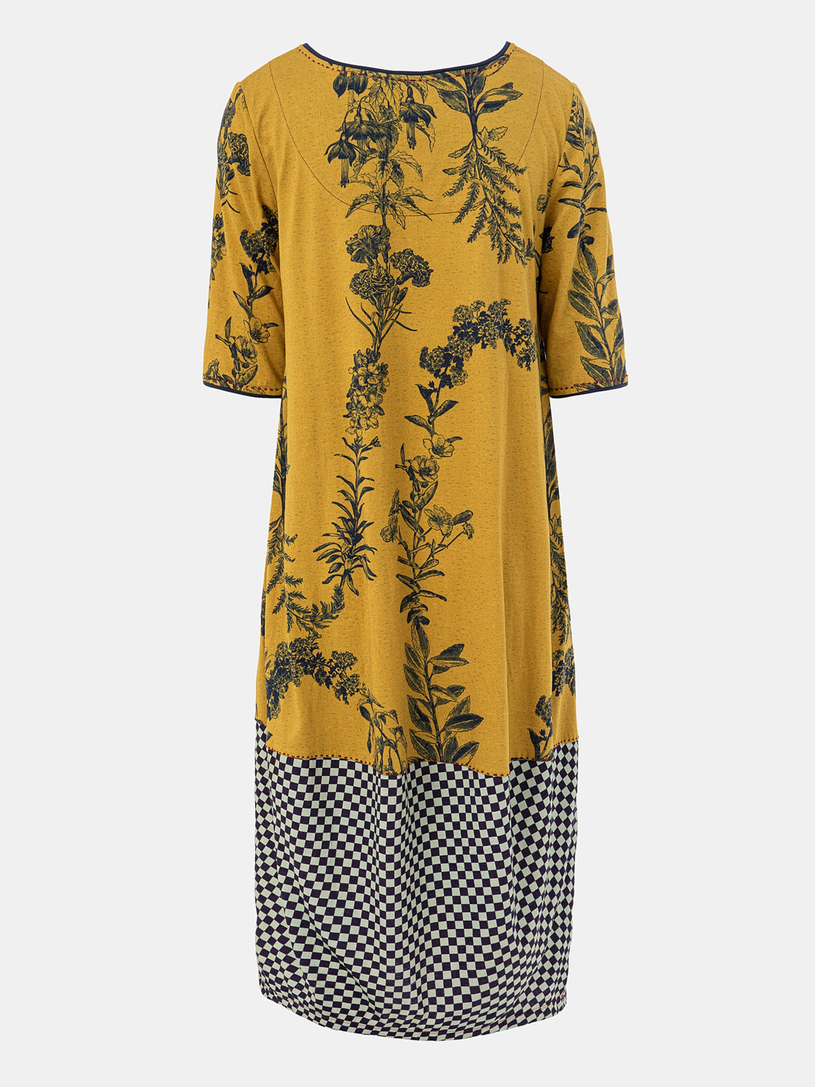 Vestido Durga — Jersey de algodón con estampado floral exclusivo | Amber
