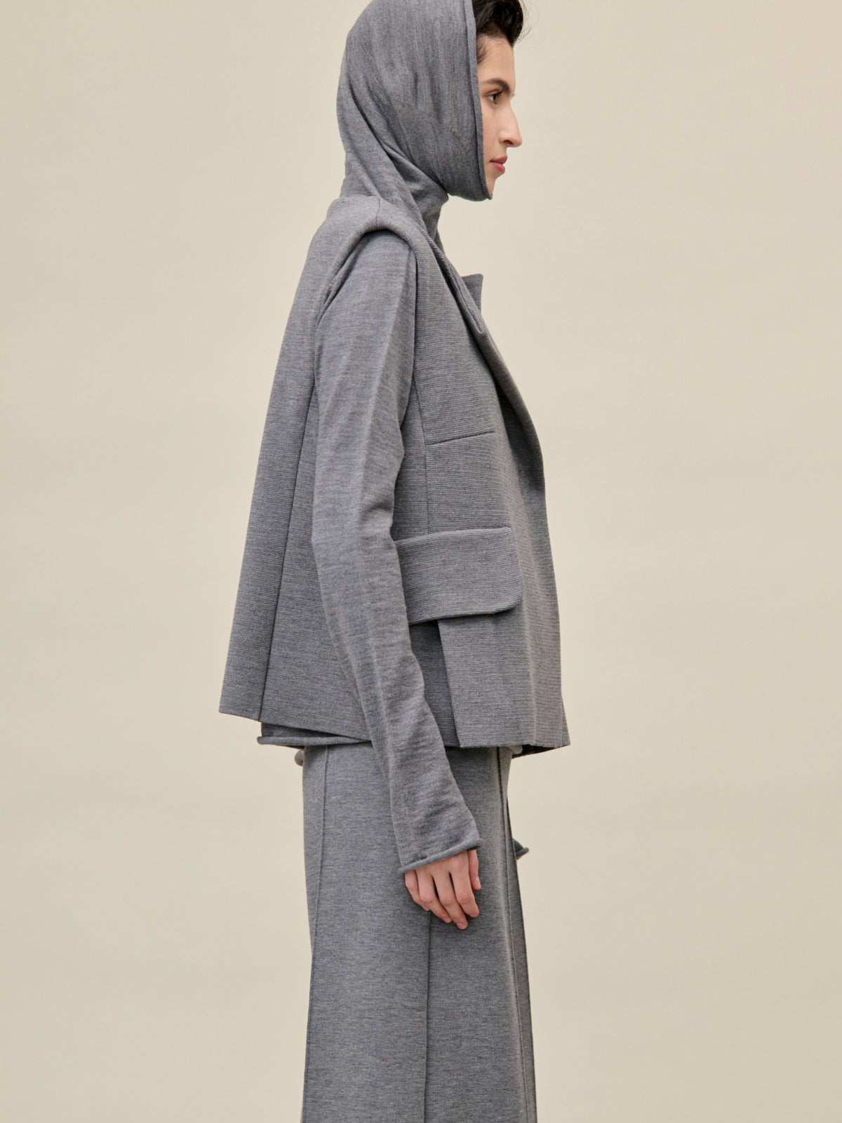 Armilla boxy de llana merino
