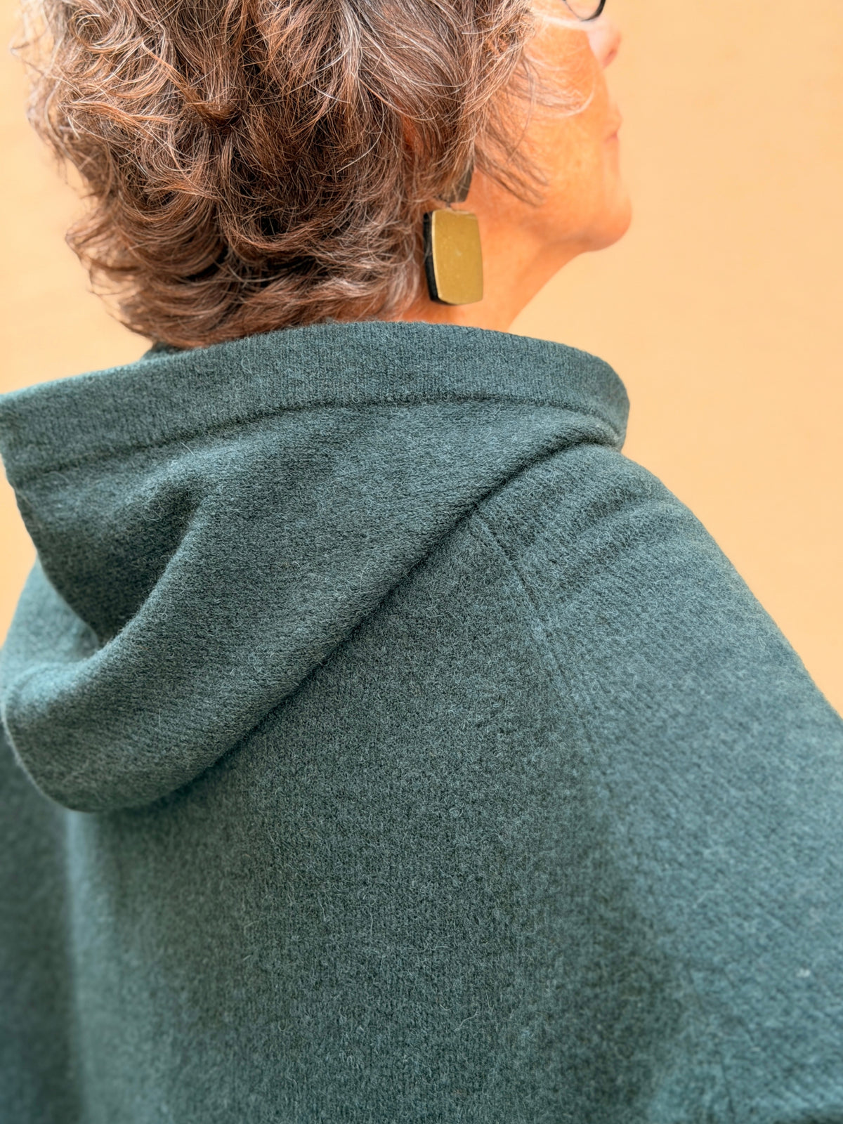Hooded jumper — wool and alpaca knit