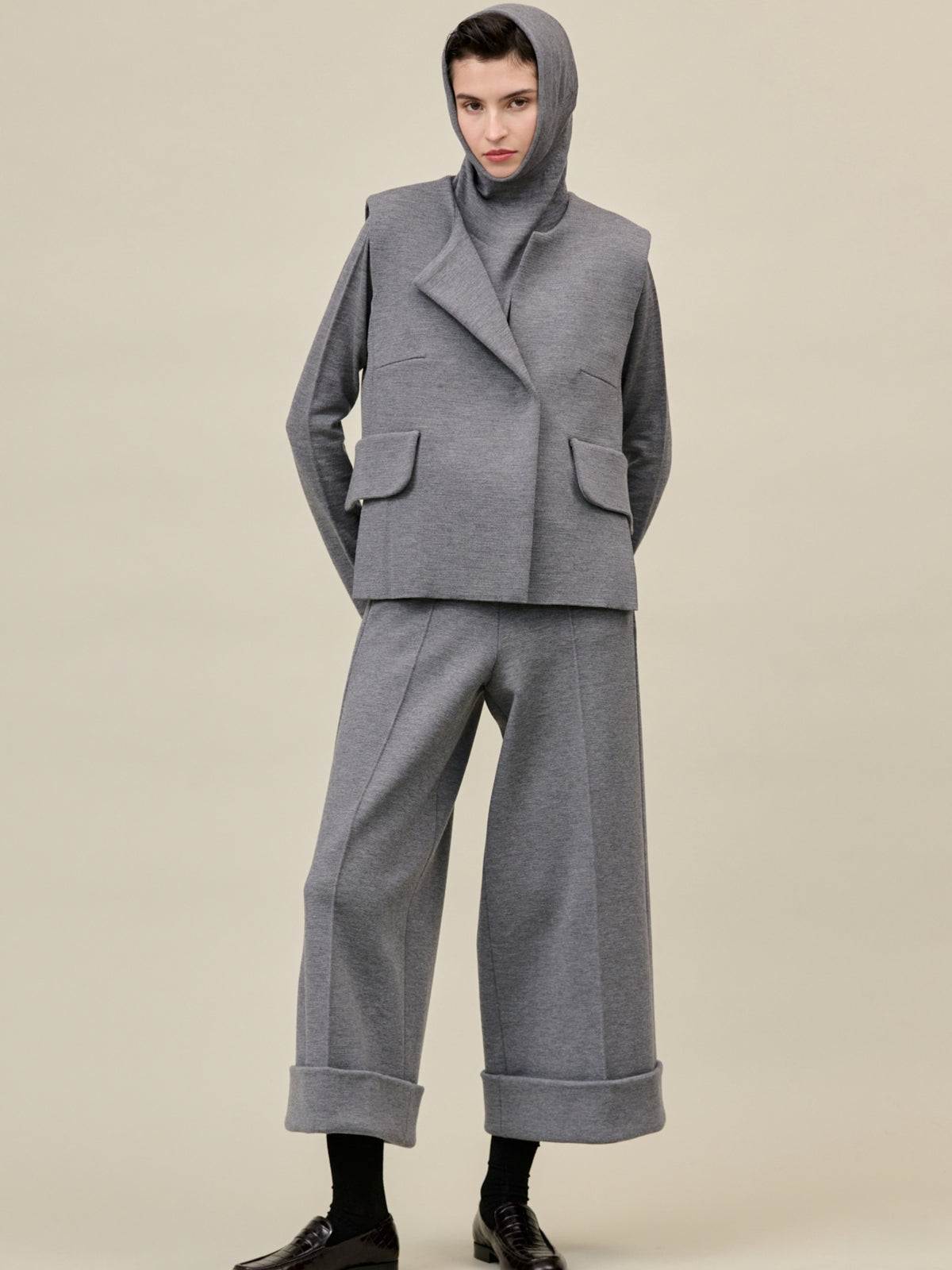 Armilla boxy de llana merino
