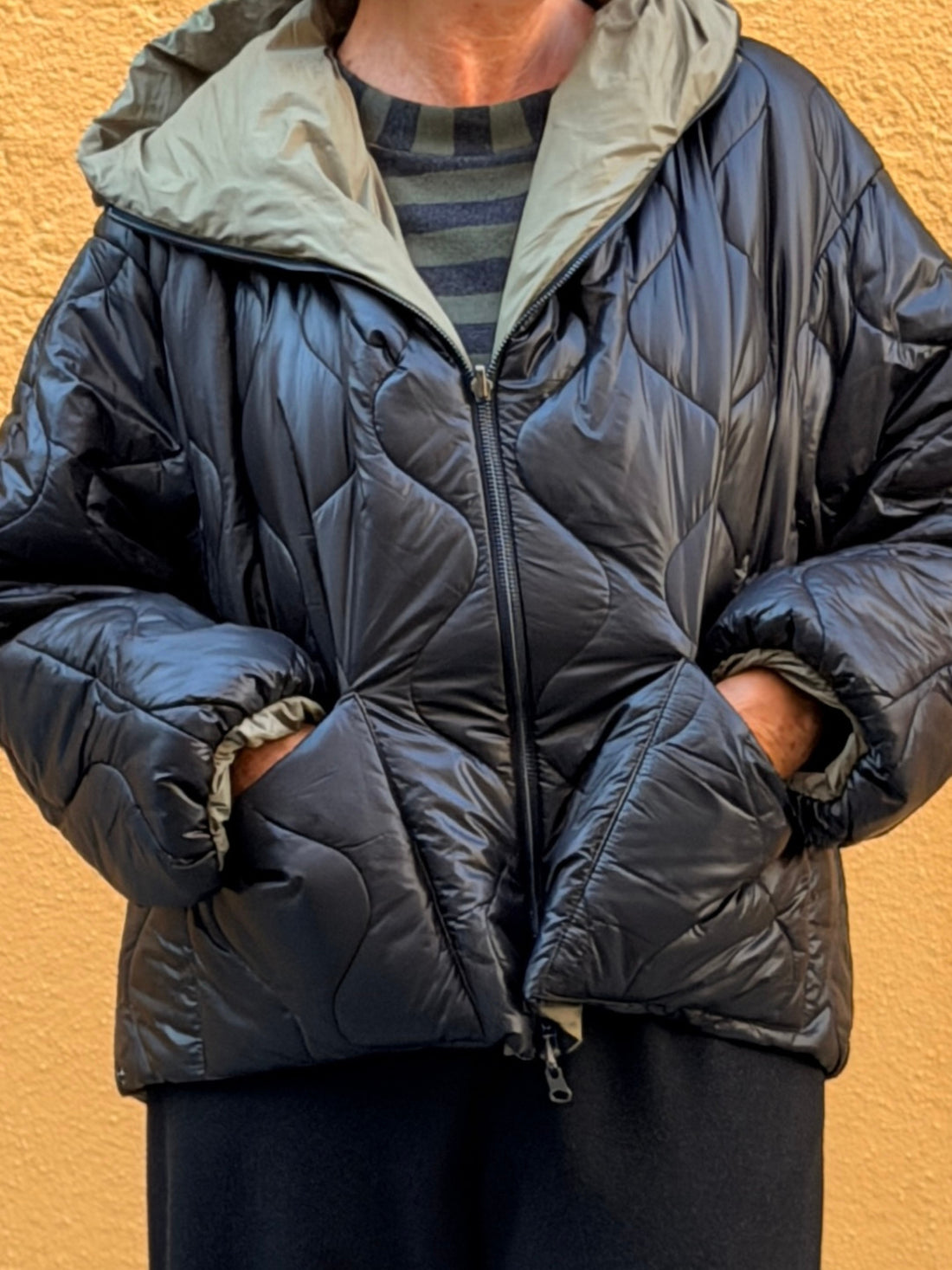 Jaqueta matelassé — caputxa gran
