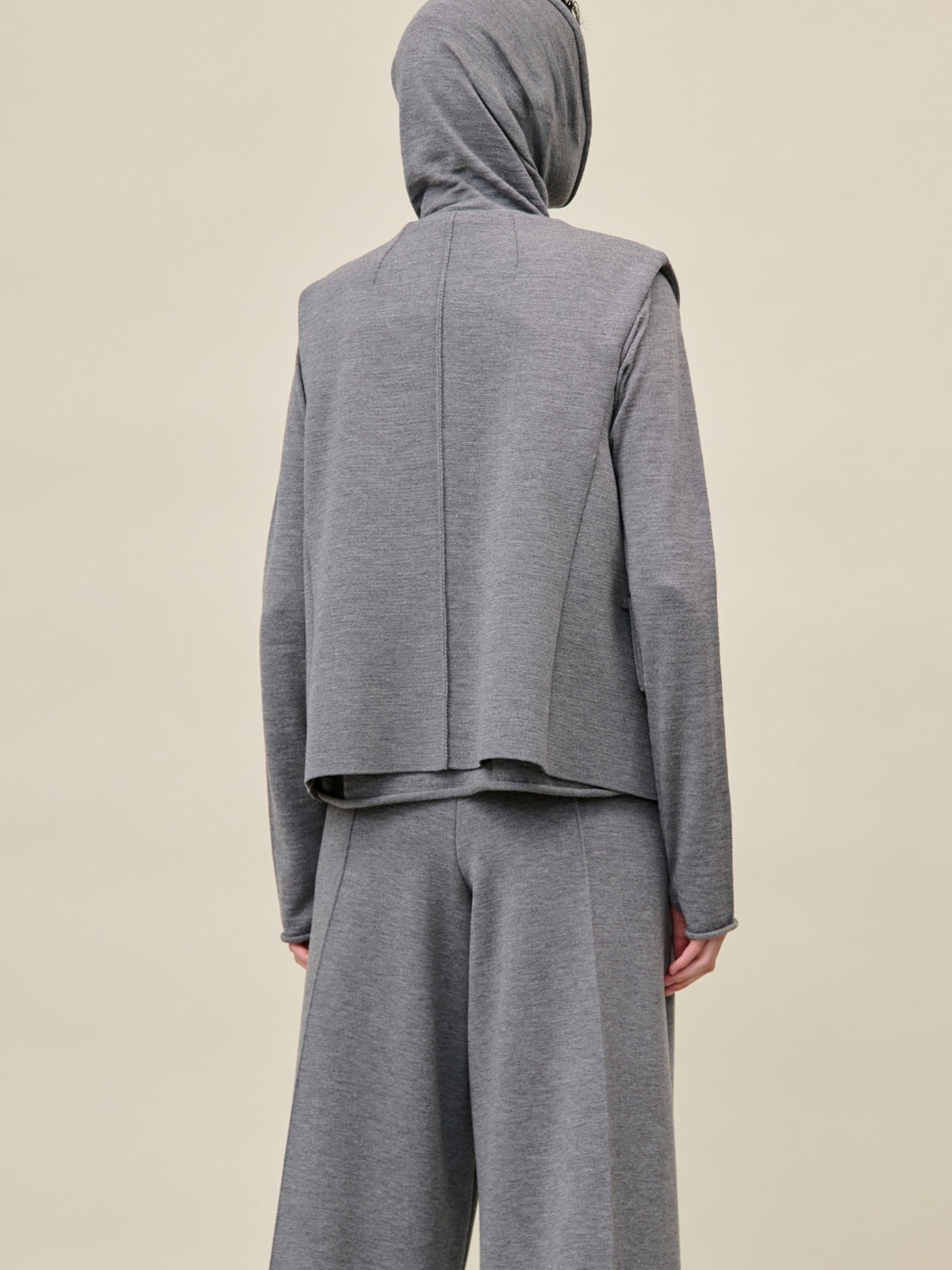 Armilla boxy de llana merino