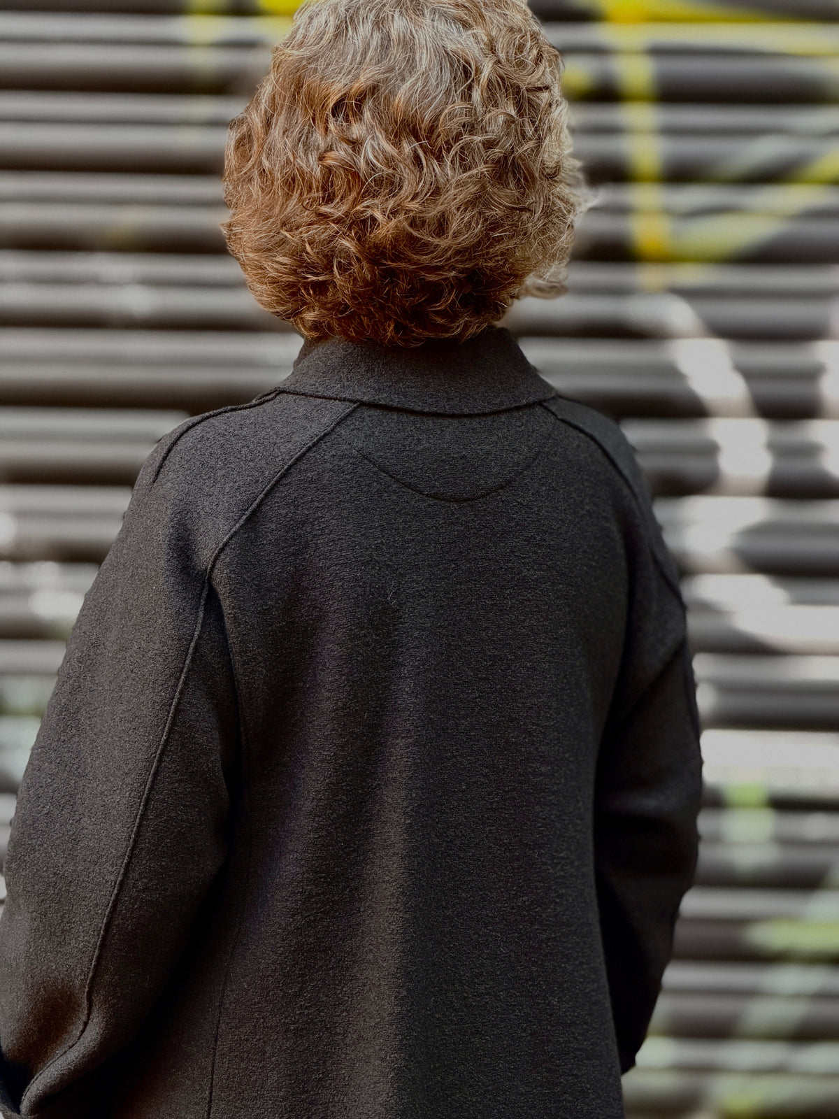 Boiled wool coat — shawl collar
