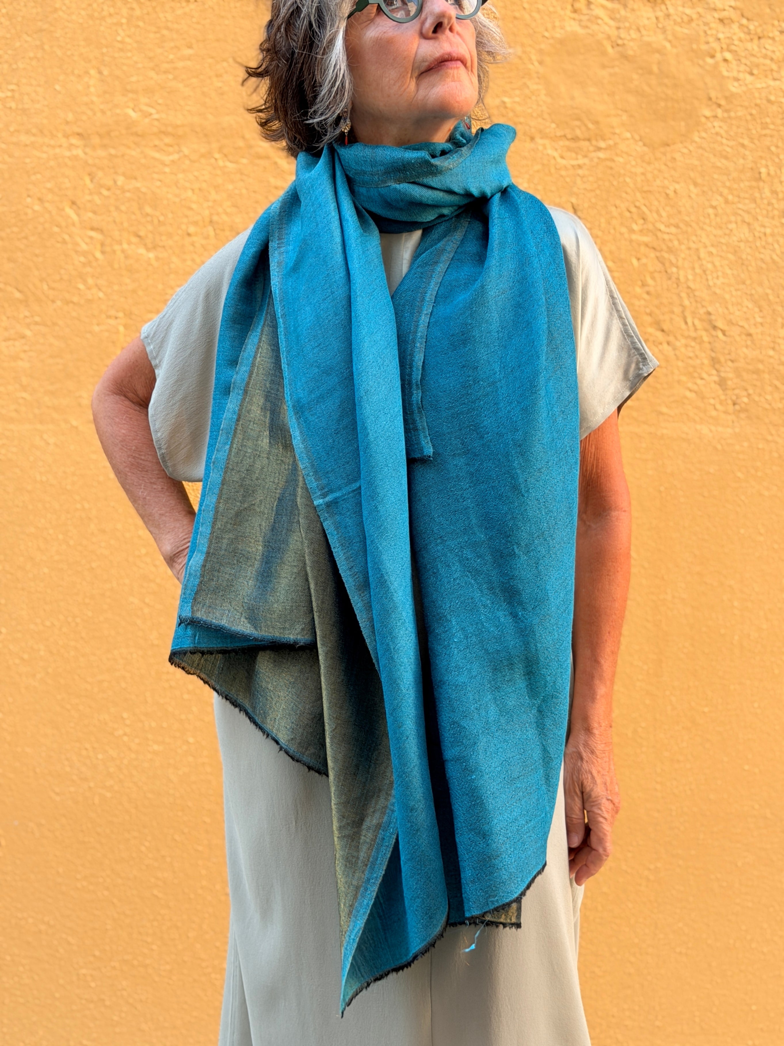 Cashmere pashmina with zari thread — silent luxury and airy drape