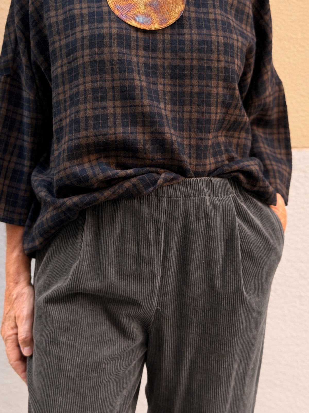 Pantalón de pana — cintura elástica