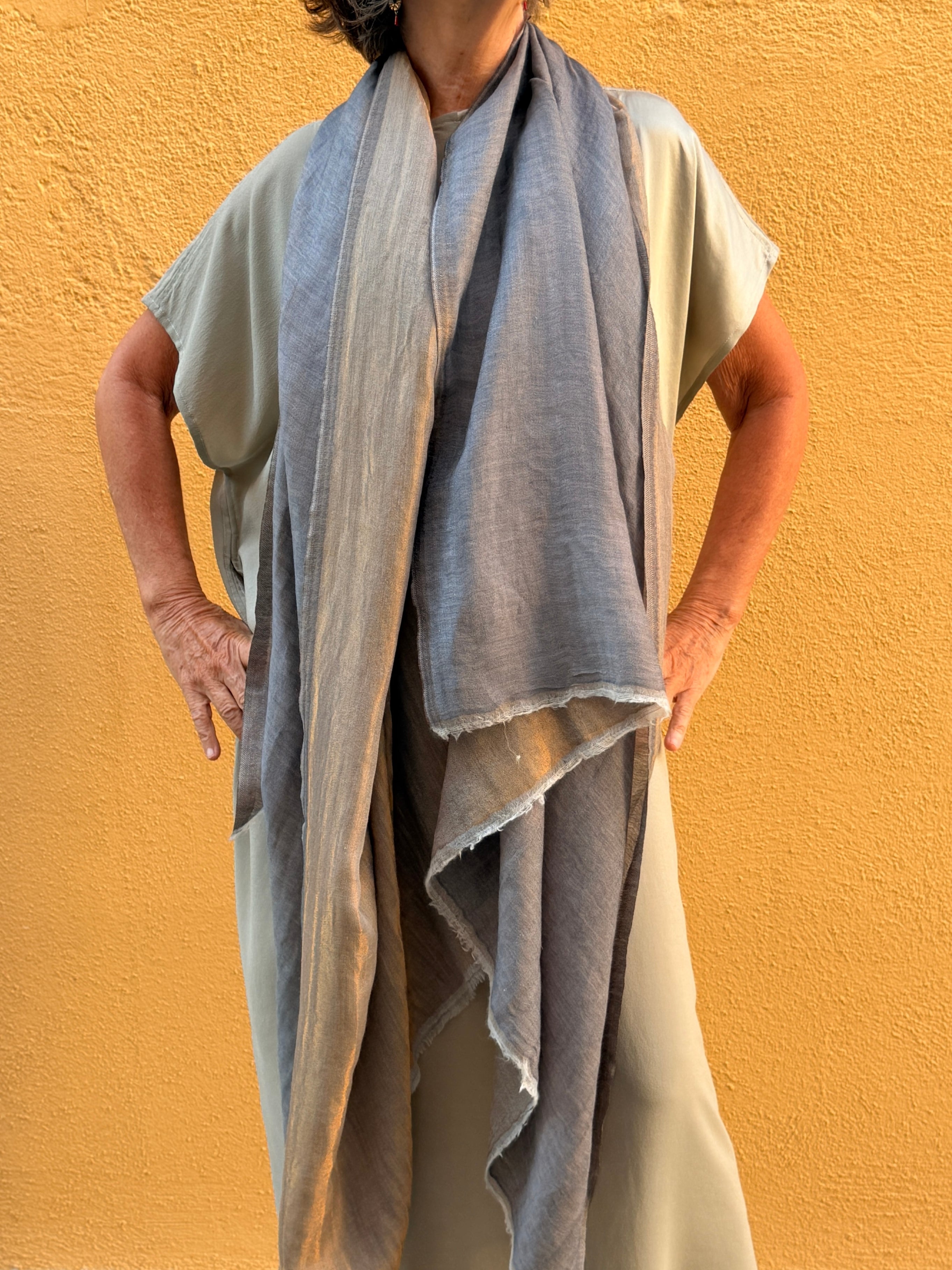 Cashmere pashmina with zari thread — silent luxury and airy drape