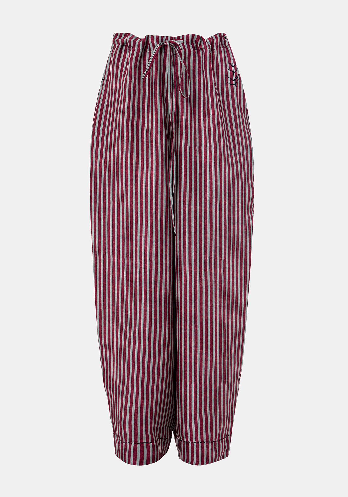 Pantalons de seda amb ratlles  Rouge