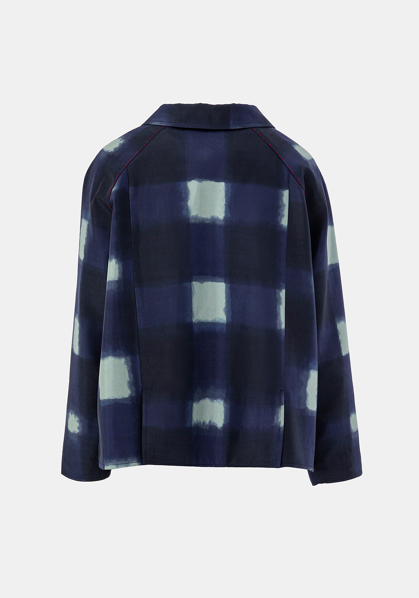 Chaqueta de cuadros acuarela 100% seda