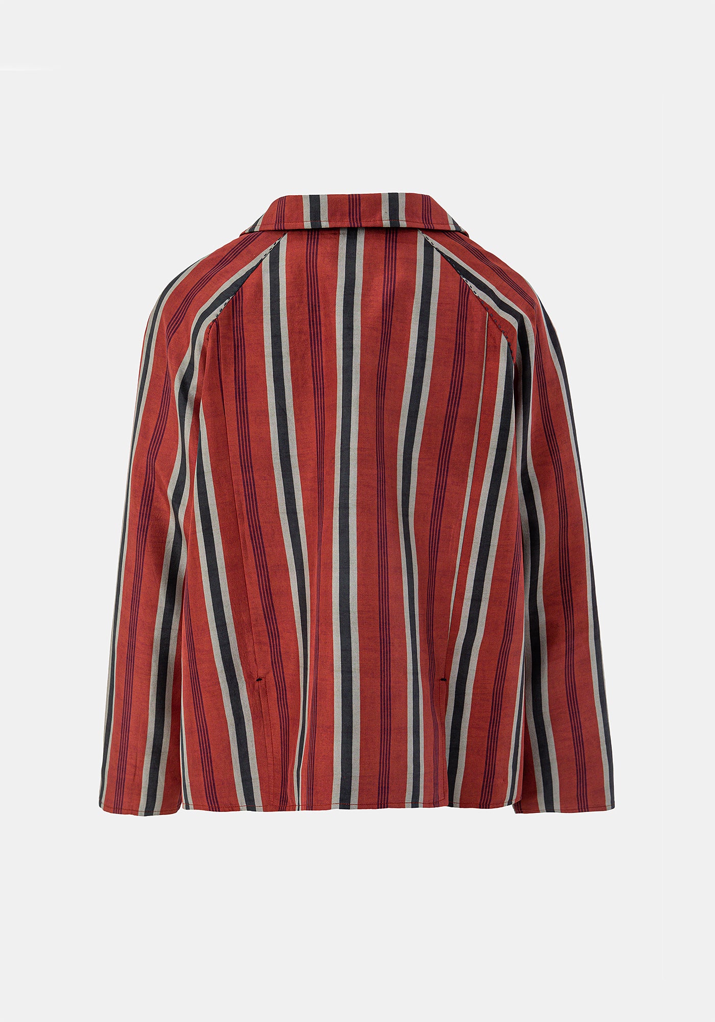 100% silk orange striped jacket