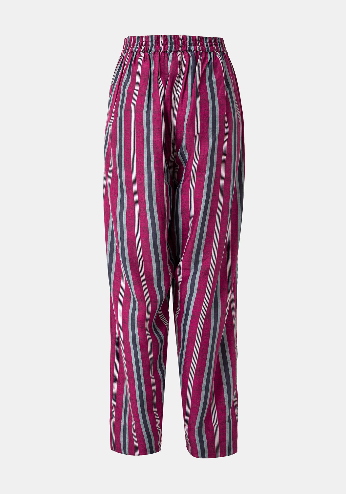 Pantaló recte de seda amb estampat exclusiu