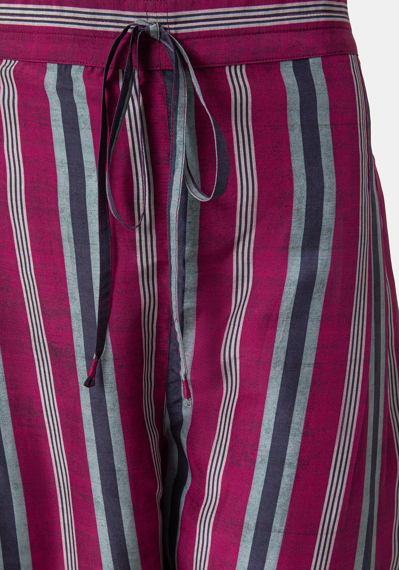 Pantaló recte de seda amb estampat exclusiu