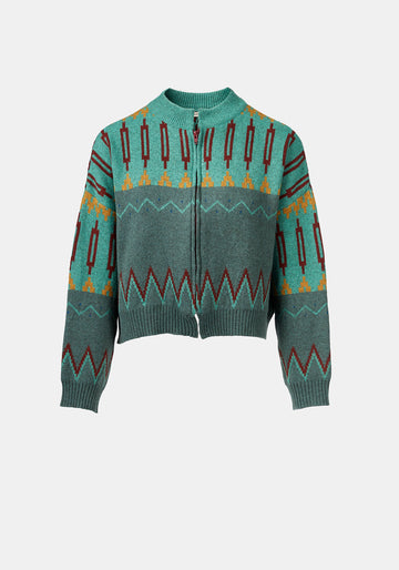 Bolero con cremallera de musgo de la marca Traces of Me