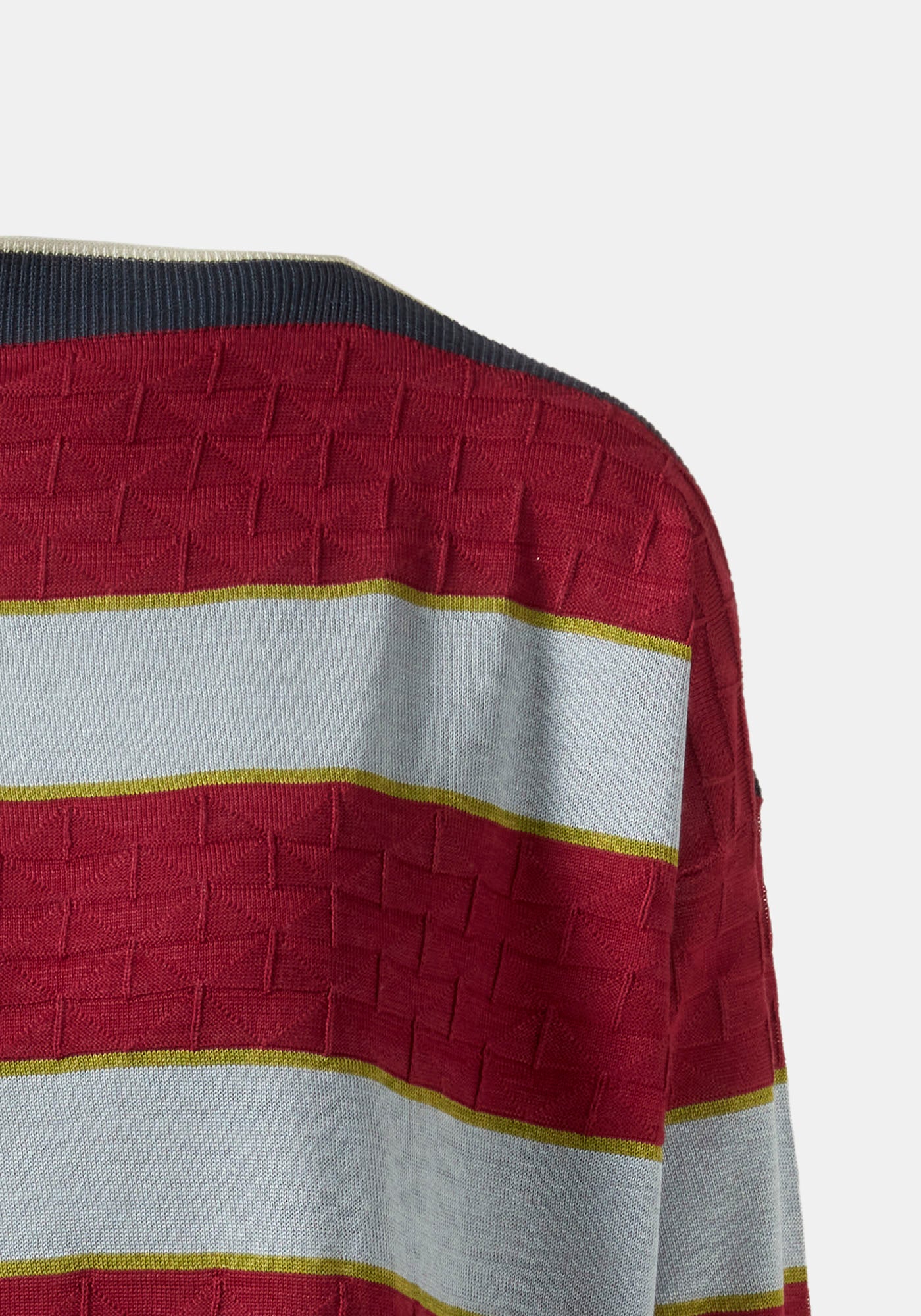 Oversized boat neck sweater in silk and cotton