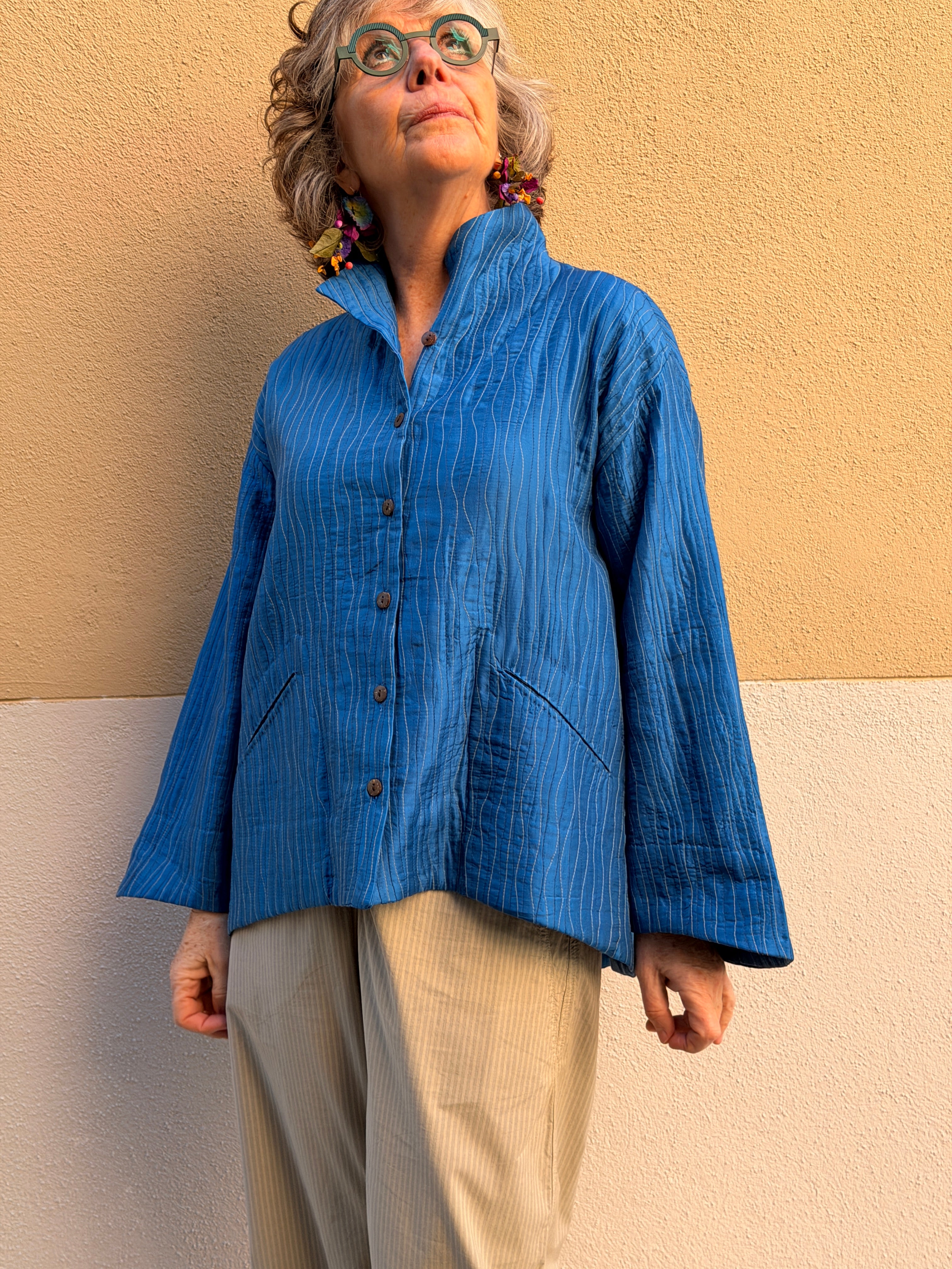 Chaqueta de seda natural