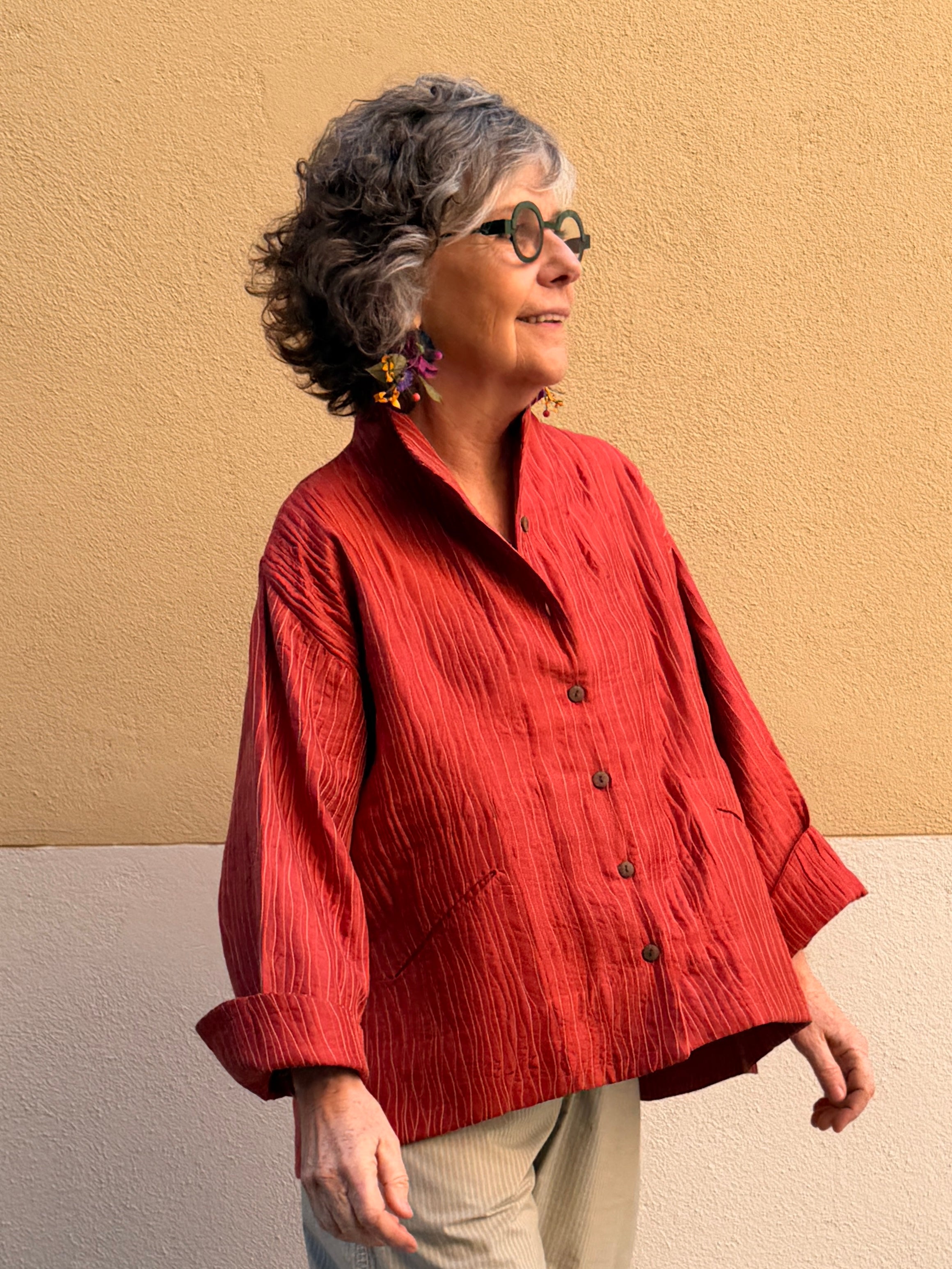 Chaqueta de seda natural