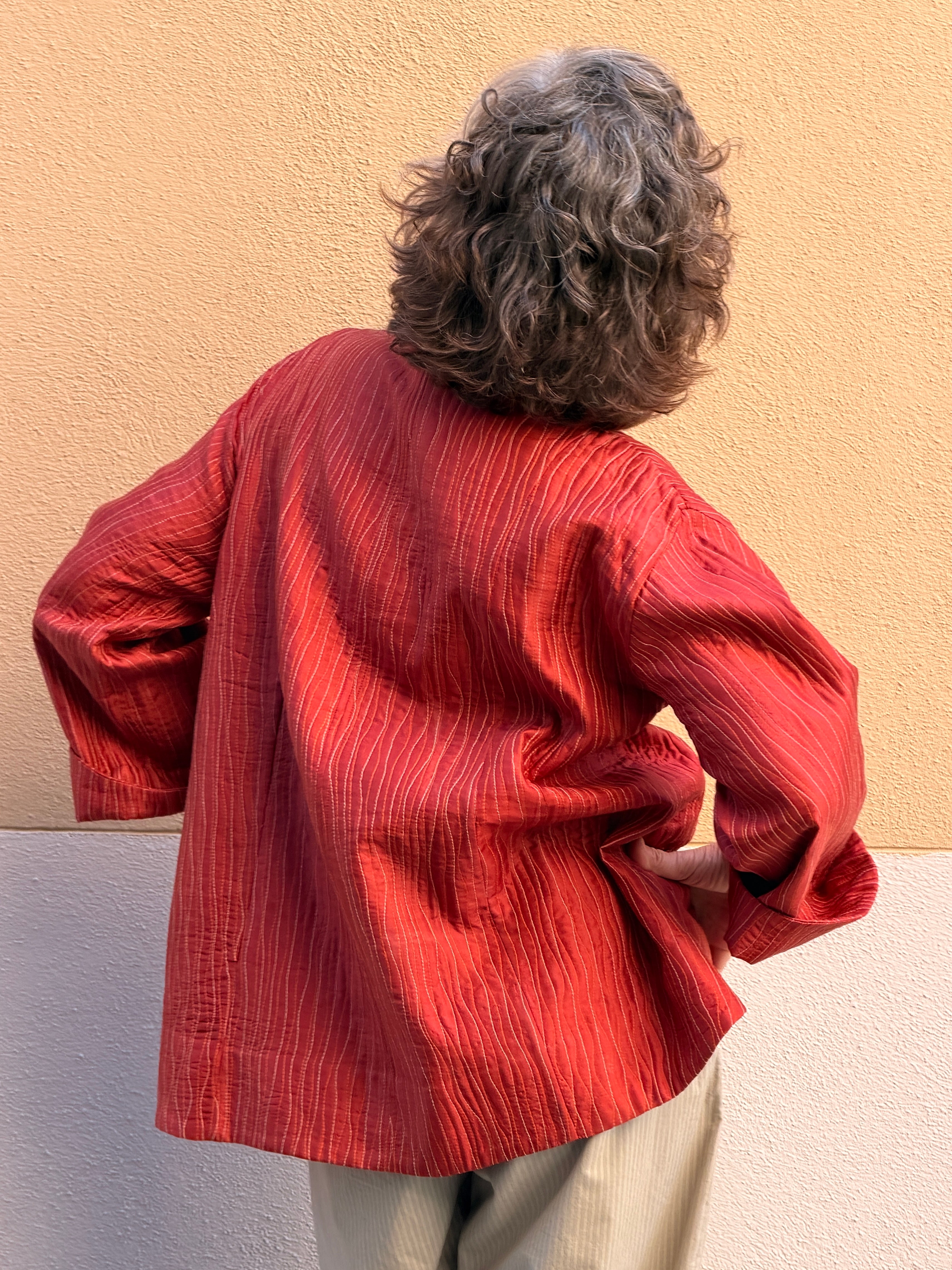 Chaqueta de seda natural