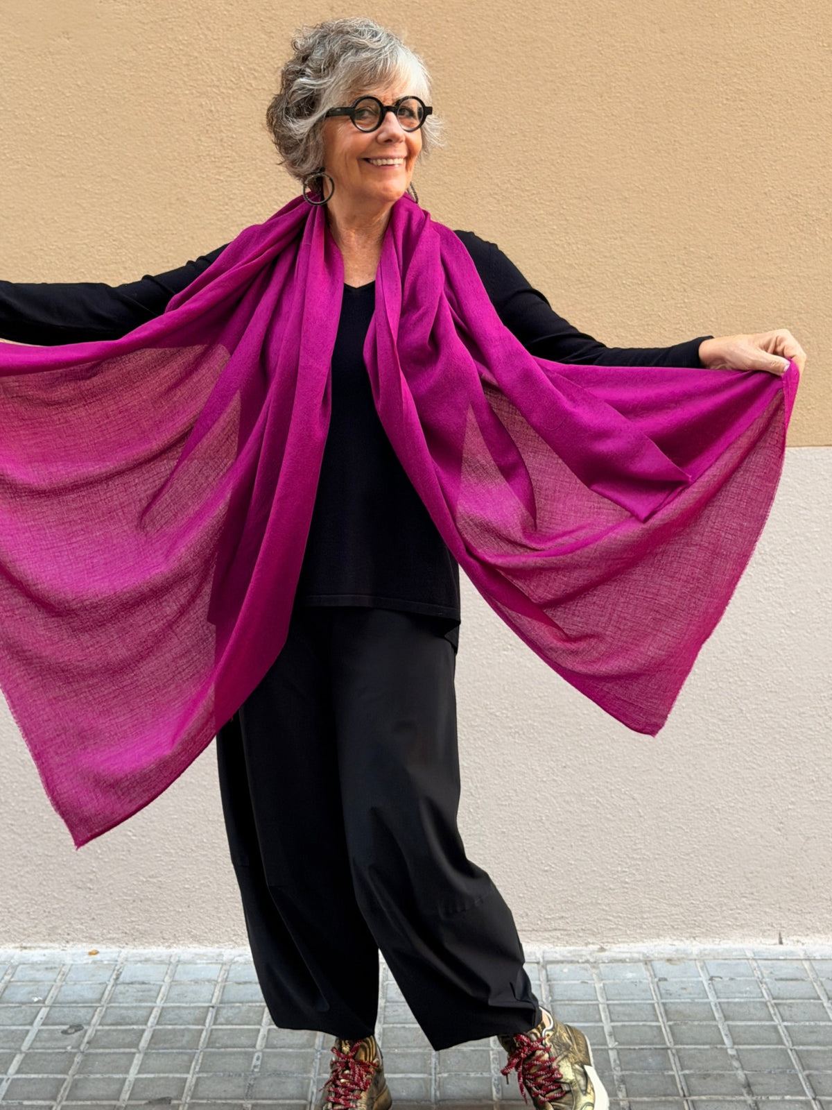 Pashmina de caixmir llisa