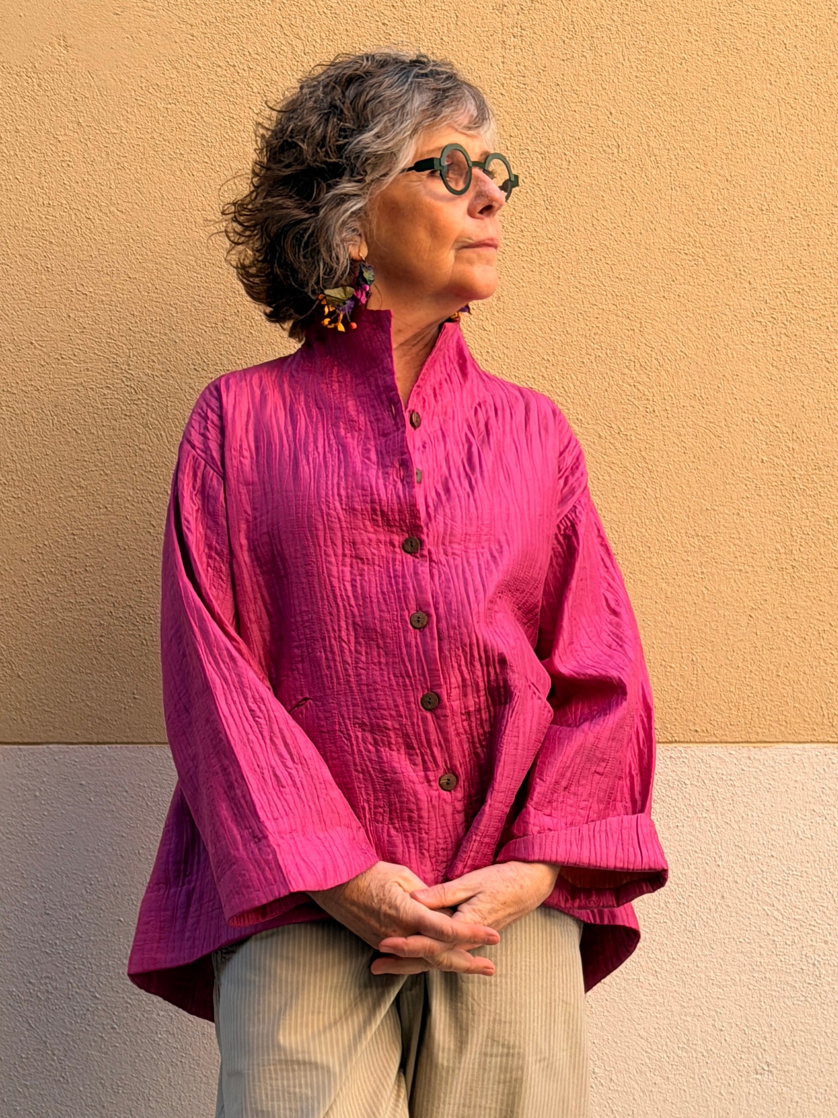 Chaqueta de seda natural