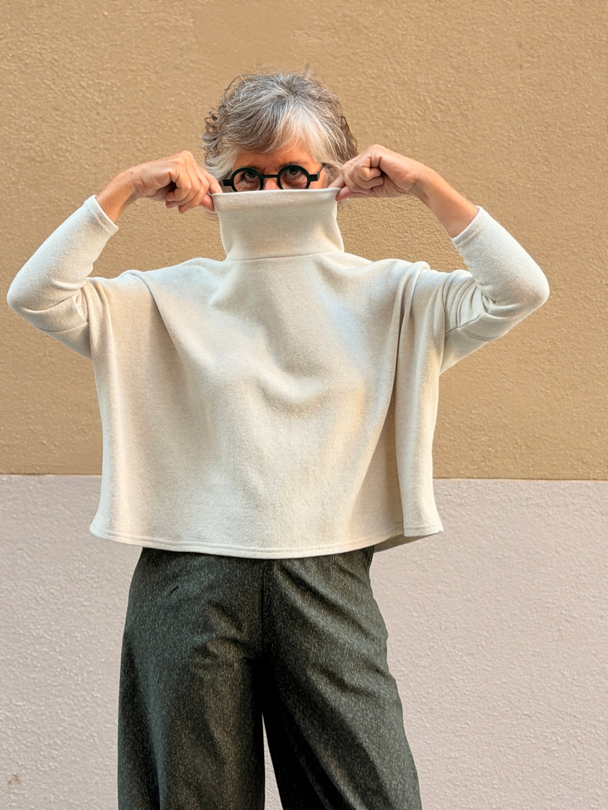 Jersei de coll alt — patró oversize