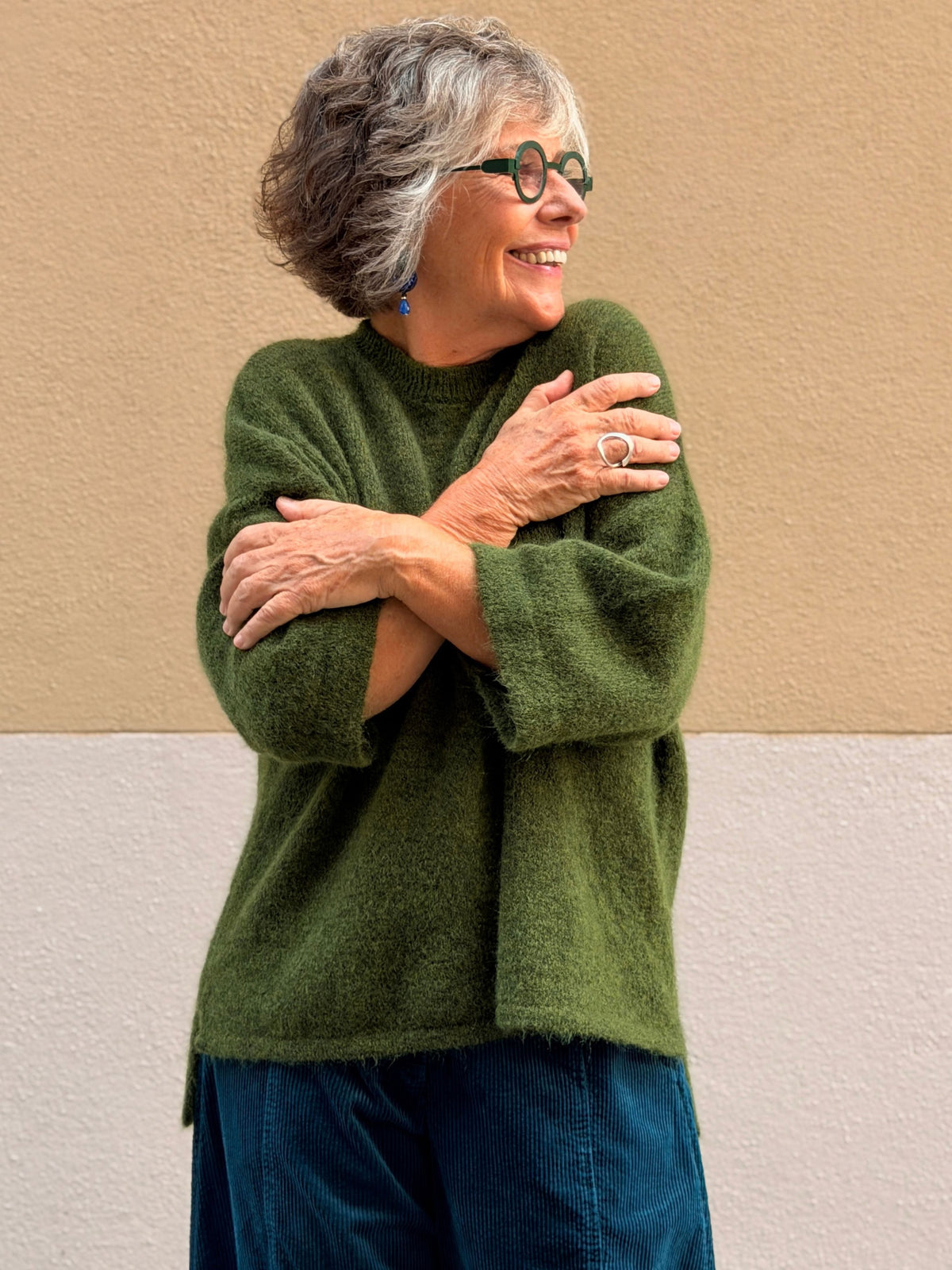 Jersei de mohair i llana merino — coll rodó