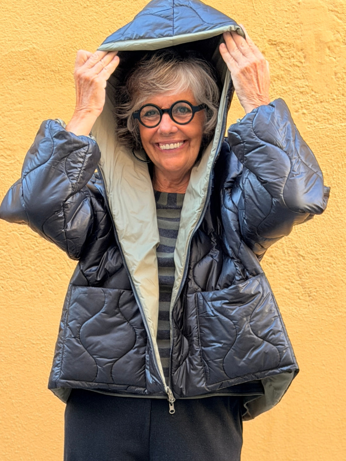 Jaqueta matelassé — caputxa gran