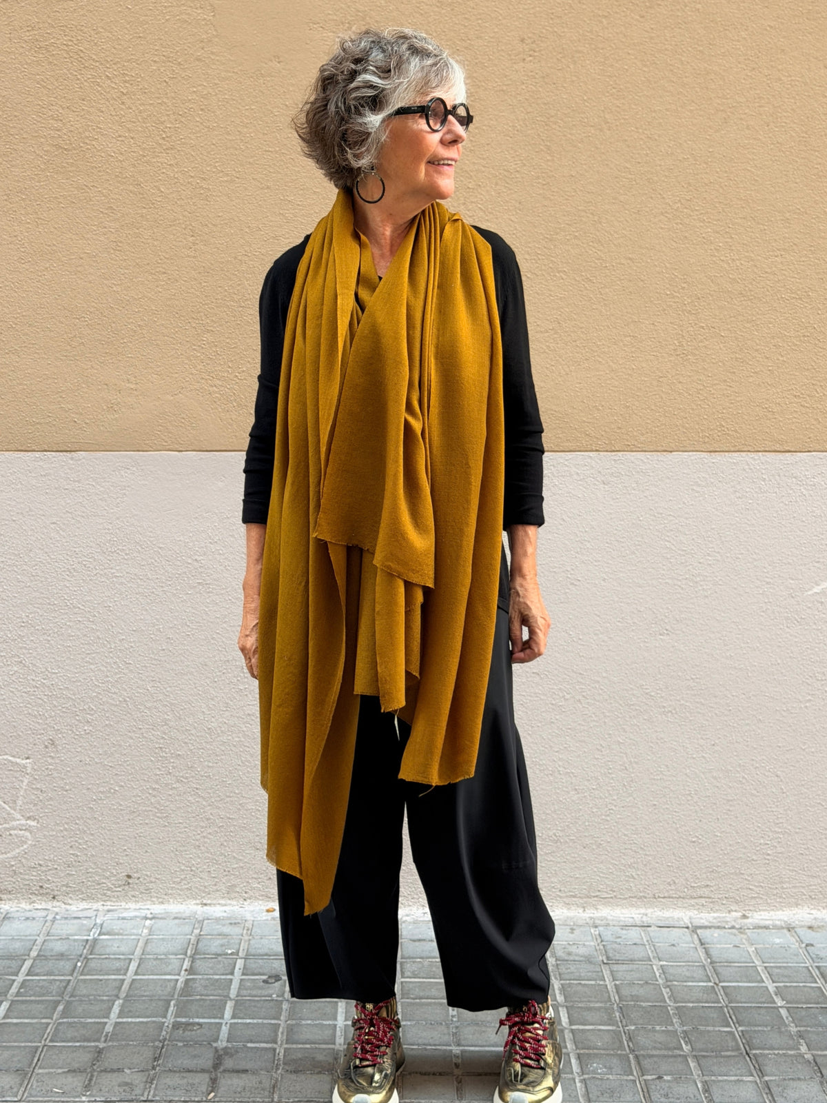 Pashmina de caixmir llisa