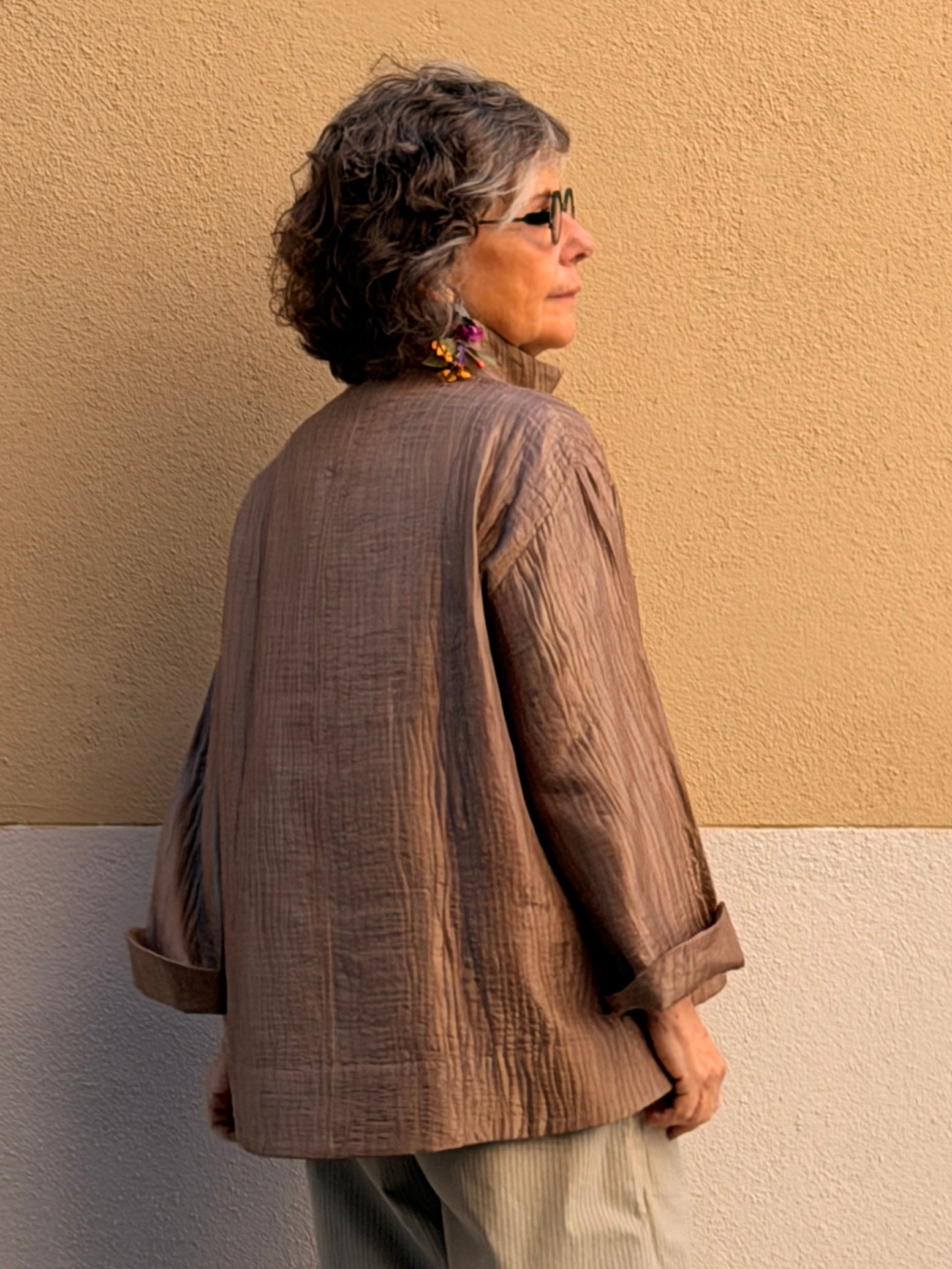 Chaqueta de seda natural