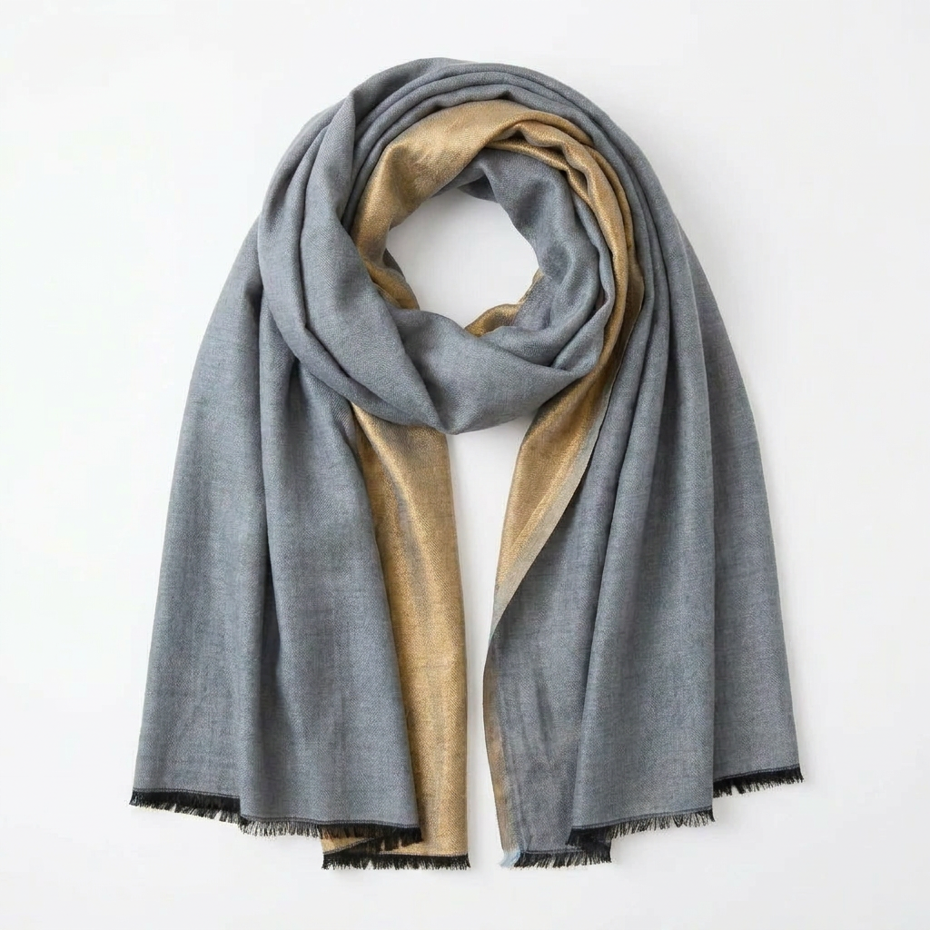 Cashmere pashmina with zari thread — silent luxury and airy drape