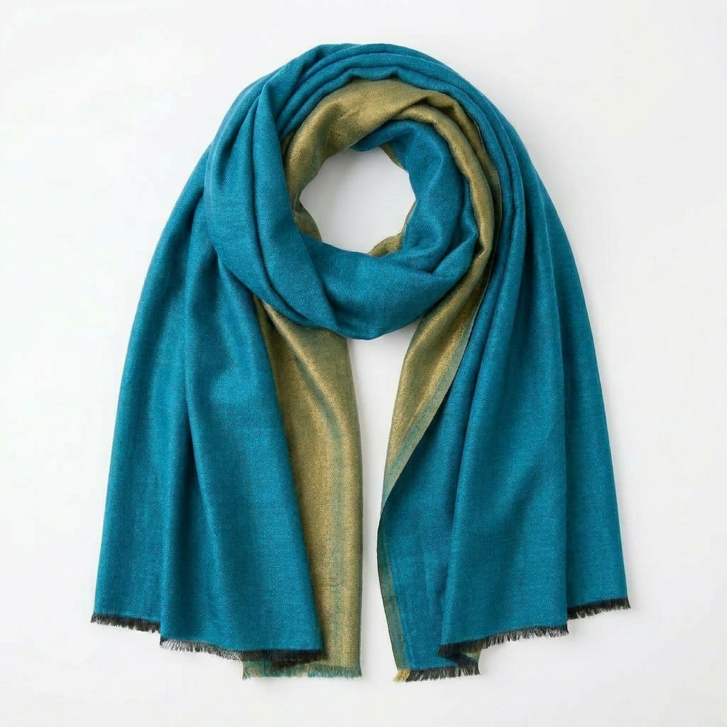 Cashmere pashmina with zari thread — silent luxury and airy drape