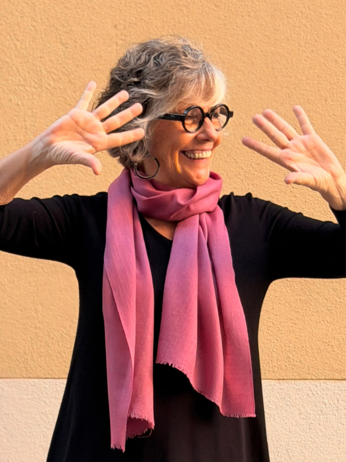 Plain cashmere scarf