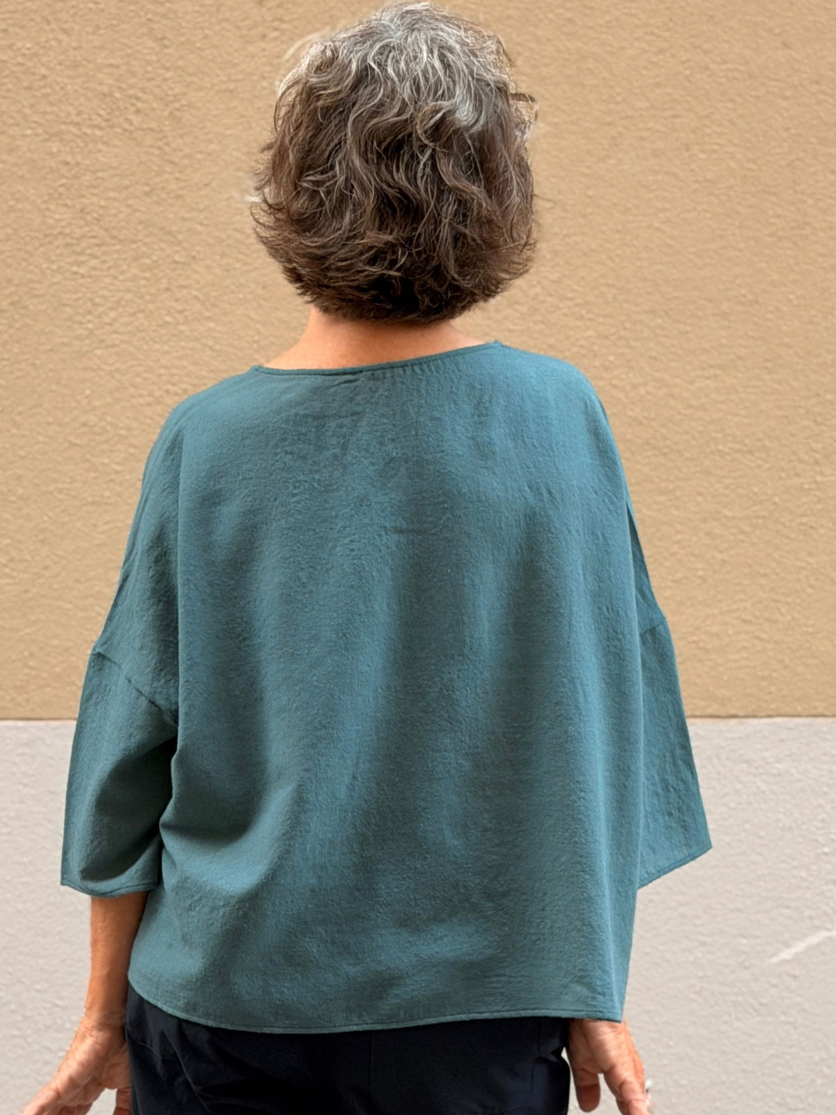 Top ample de llana verge — coll rodó