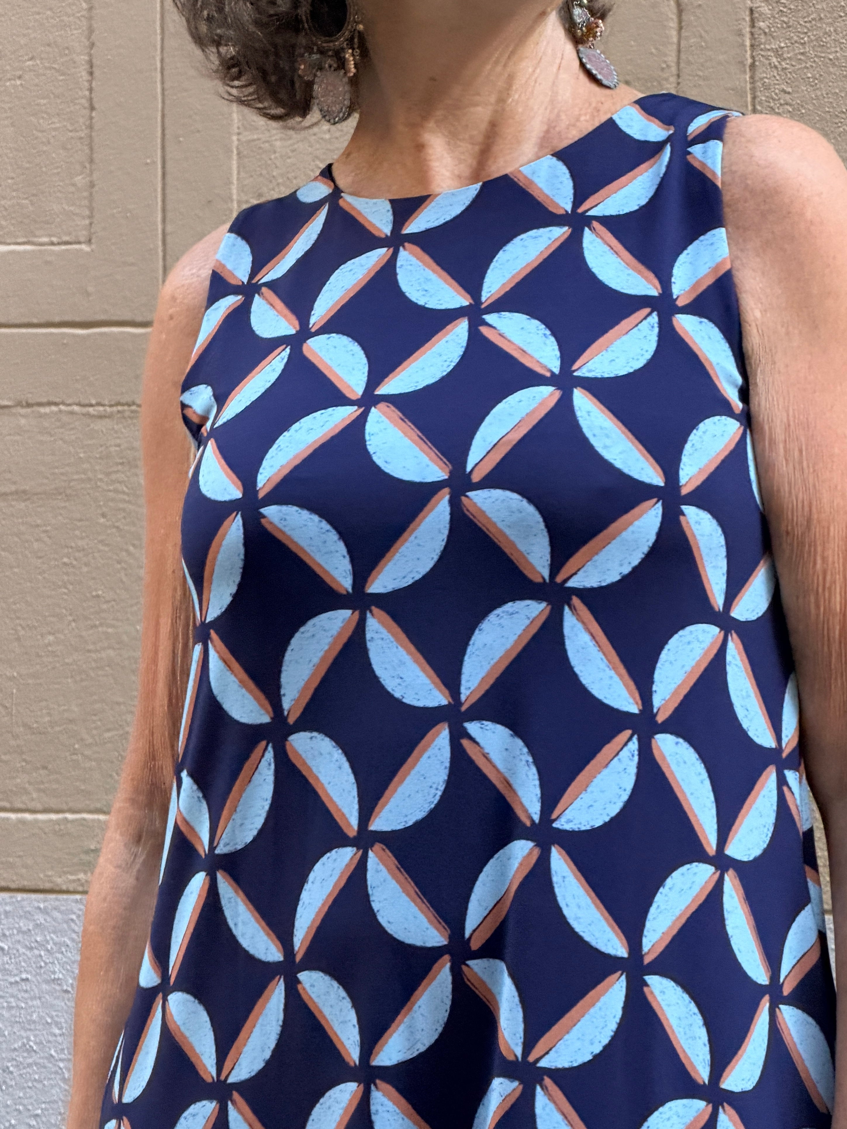 Vestido de punto estampado