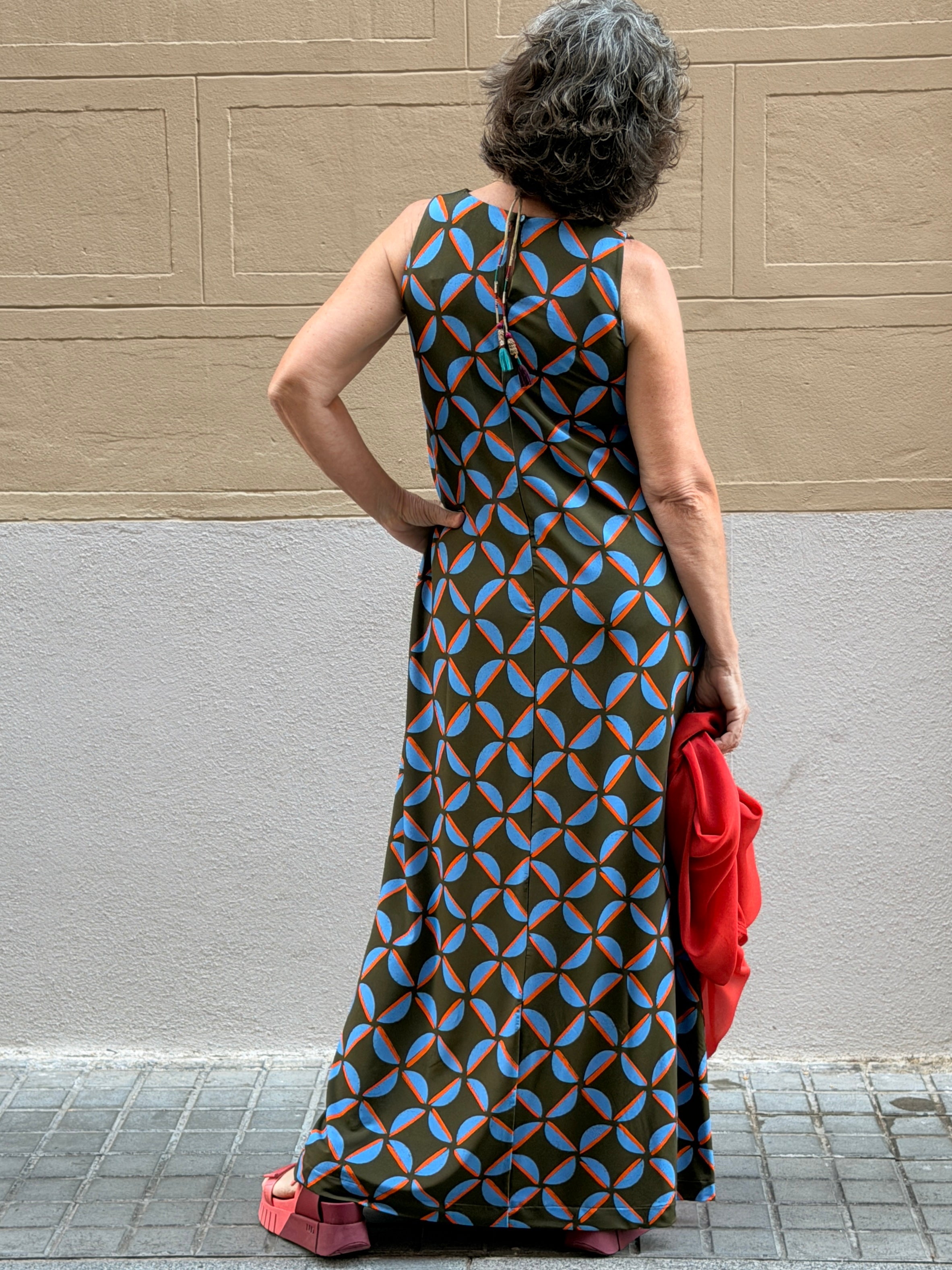 Vestido de punto estampado