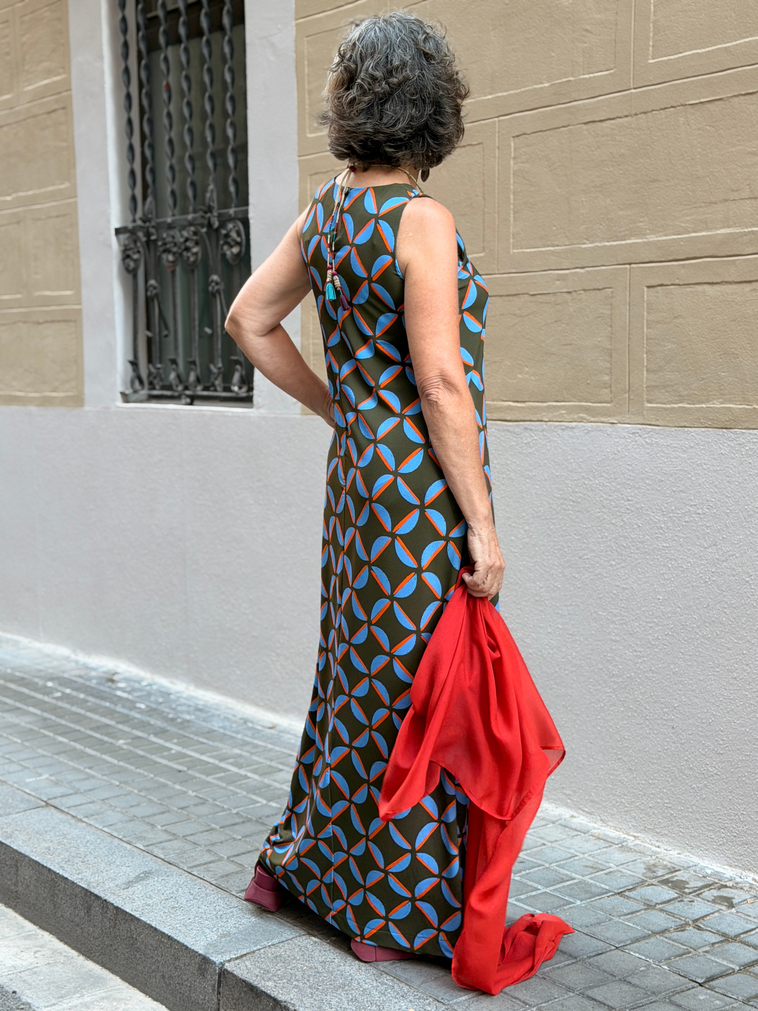 Vestido de punto estampado