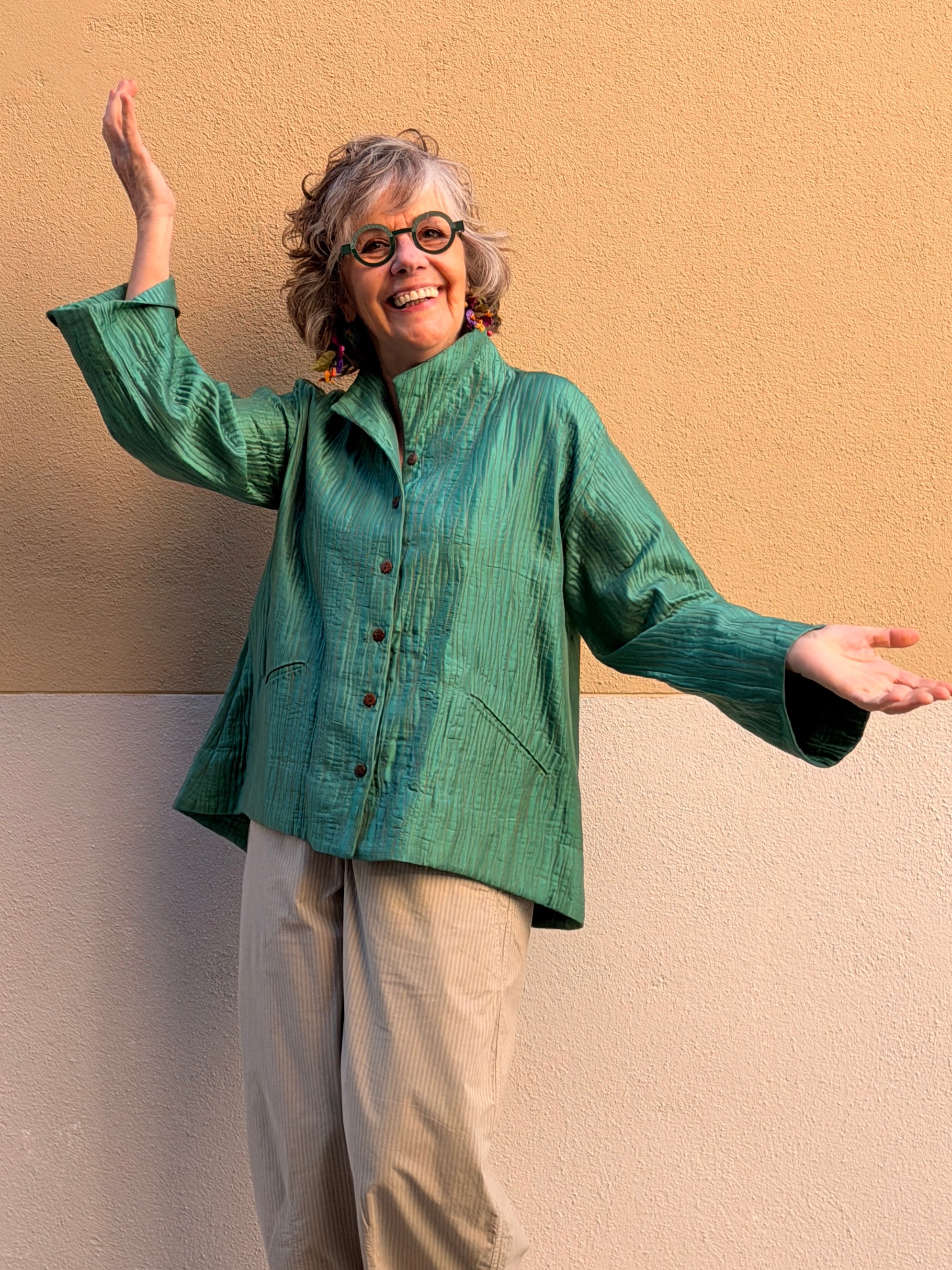 Chaqueta de seda natural