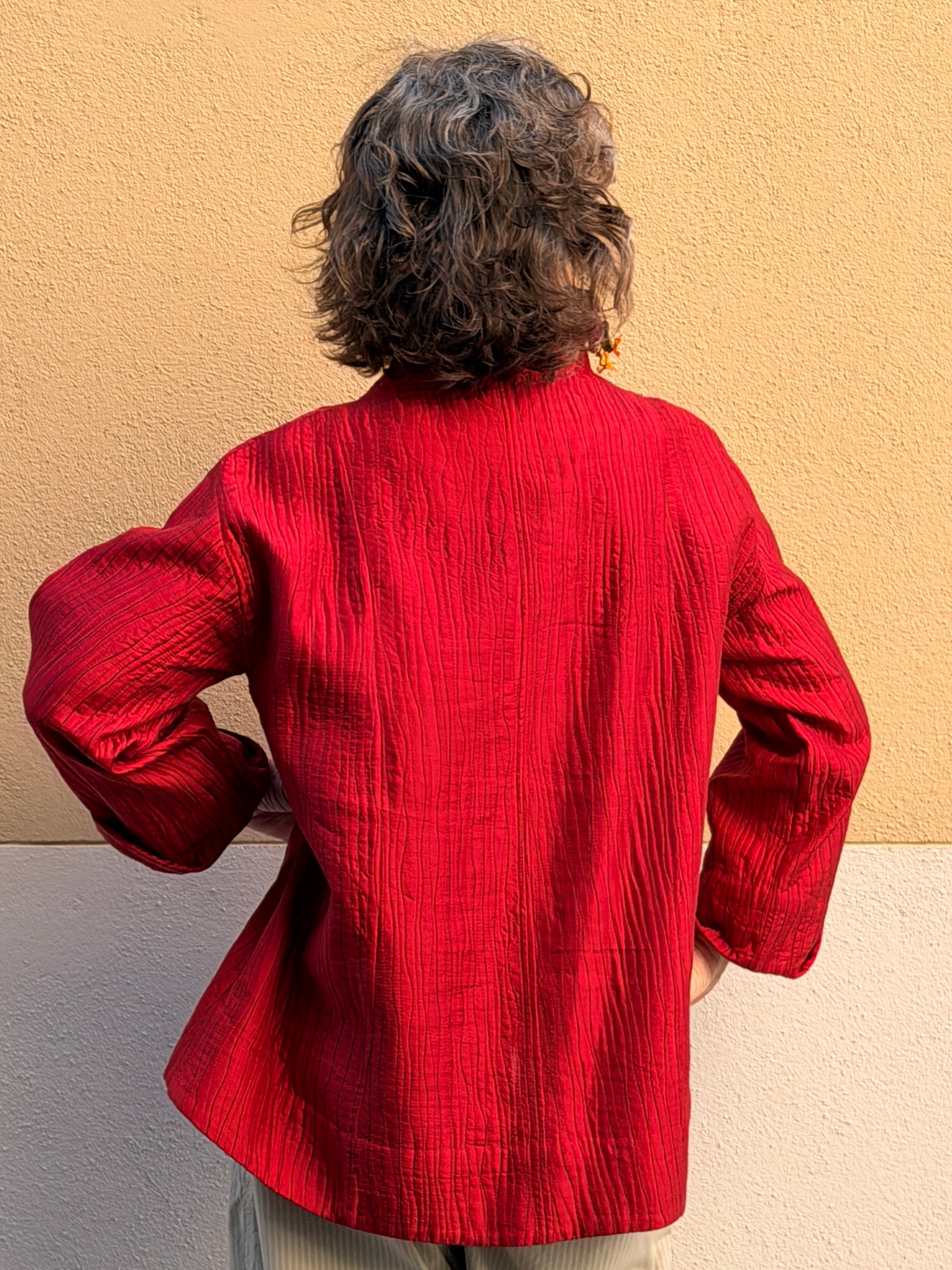 Chaqueta de seda natural