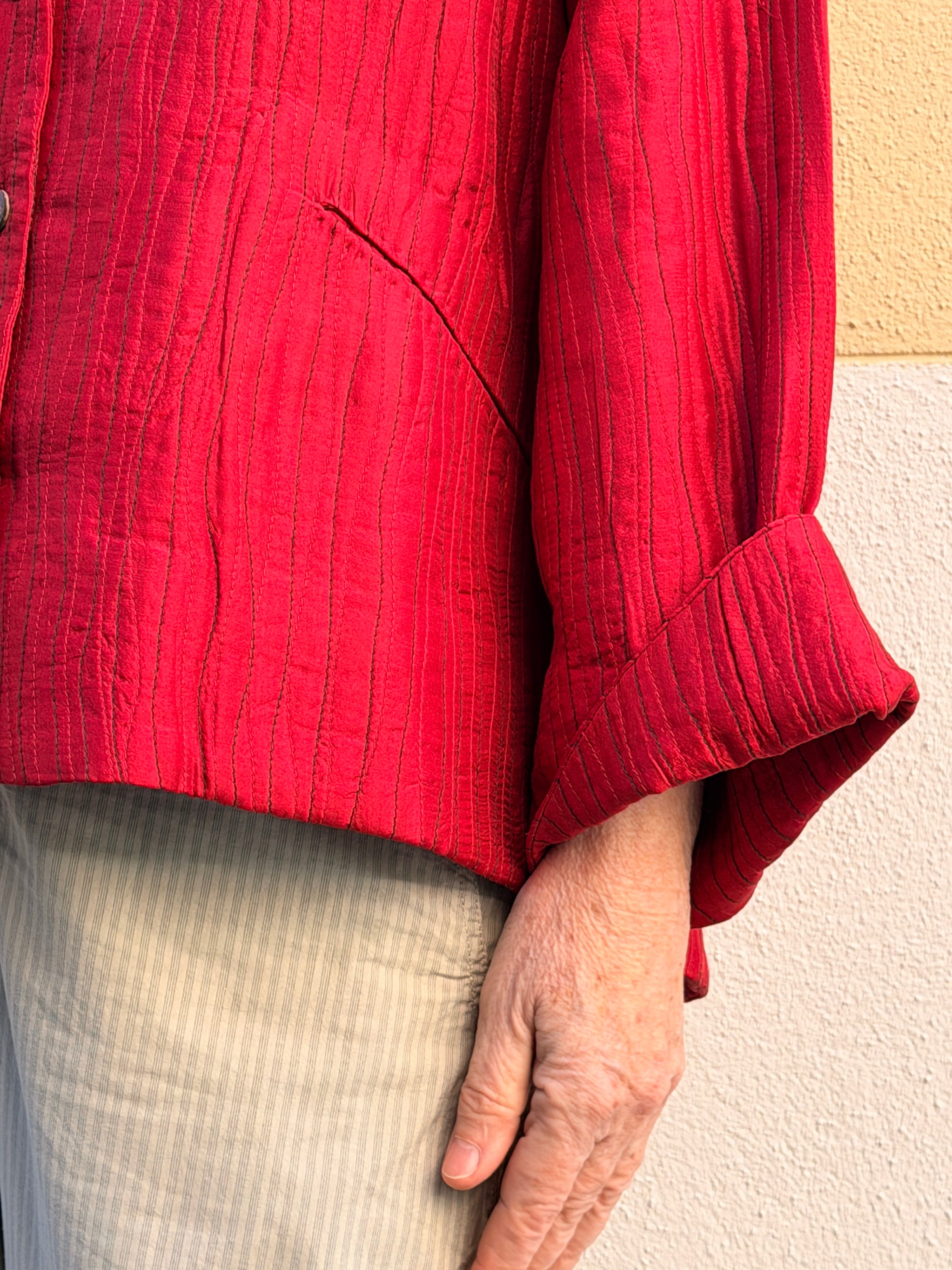 Chaqueta de seda natural