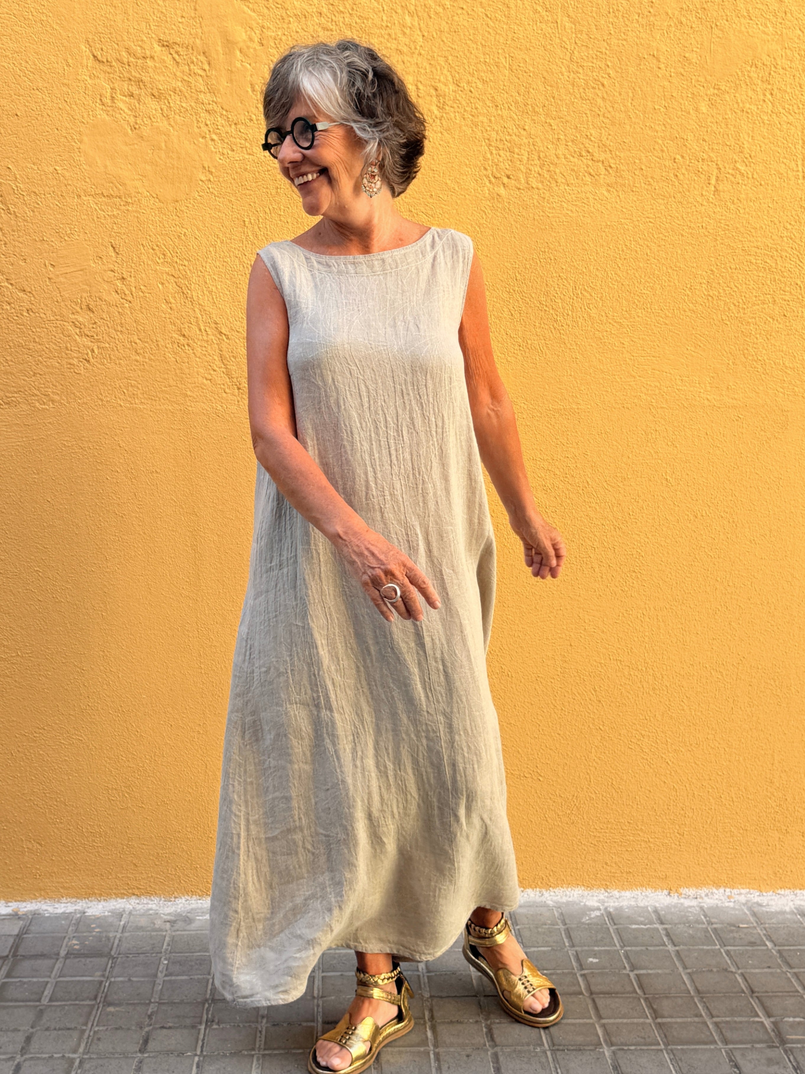 Vestit Cenacolo — lli pur amb jacquard tonal d'inspiració vegetal