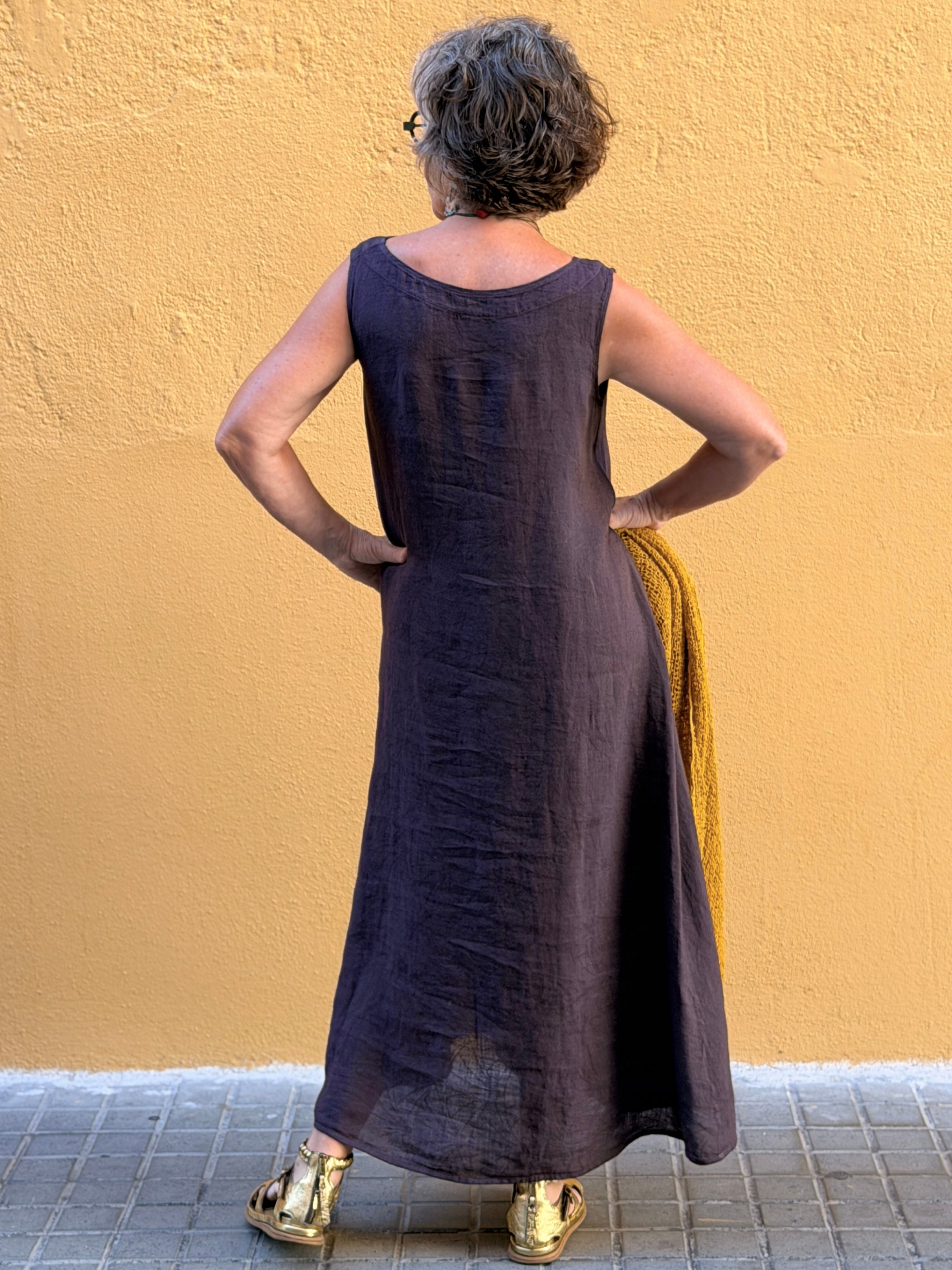 Vestit Cenacolo — lli pur amb jacquard tonal d'inspiració vegetal