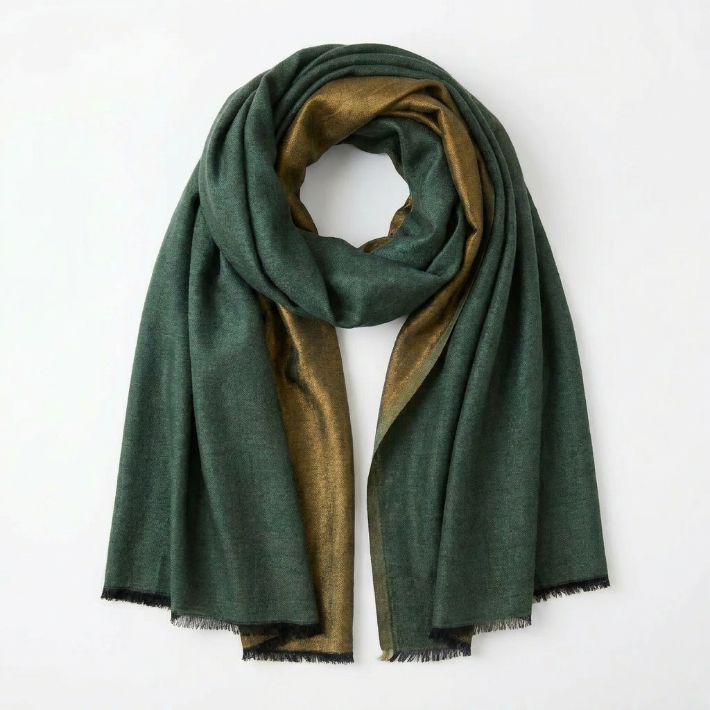 Cashmere pashmina with zari thread — silent luxury and airy drape